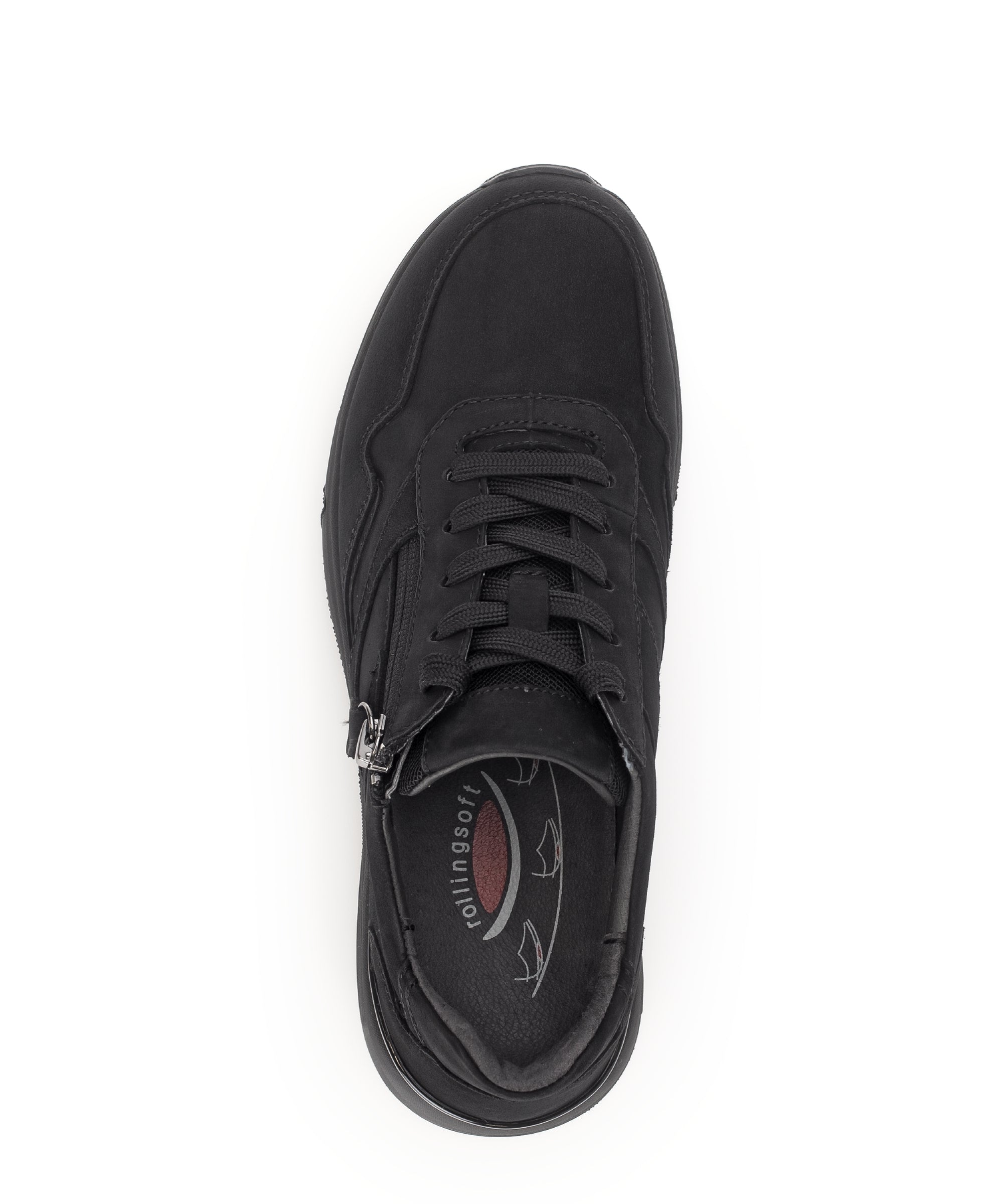 '06.896.47' lopende hardloopsneaker met veters voor dames - Zwart