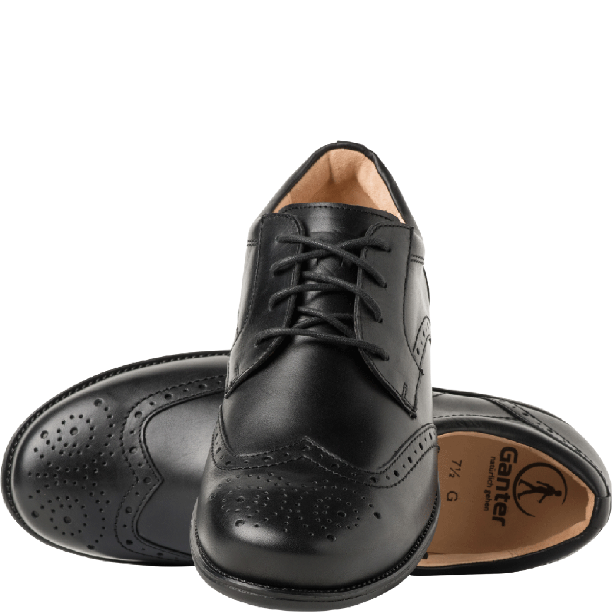 'GREG' men"s dressed broque lace-up - black