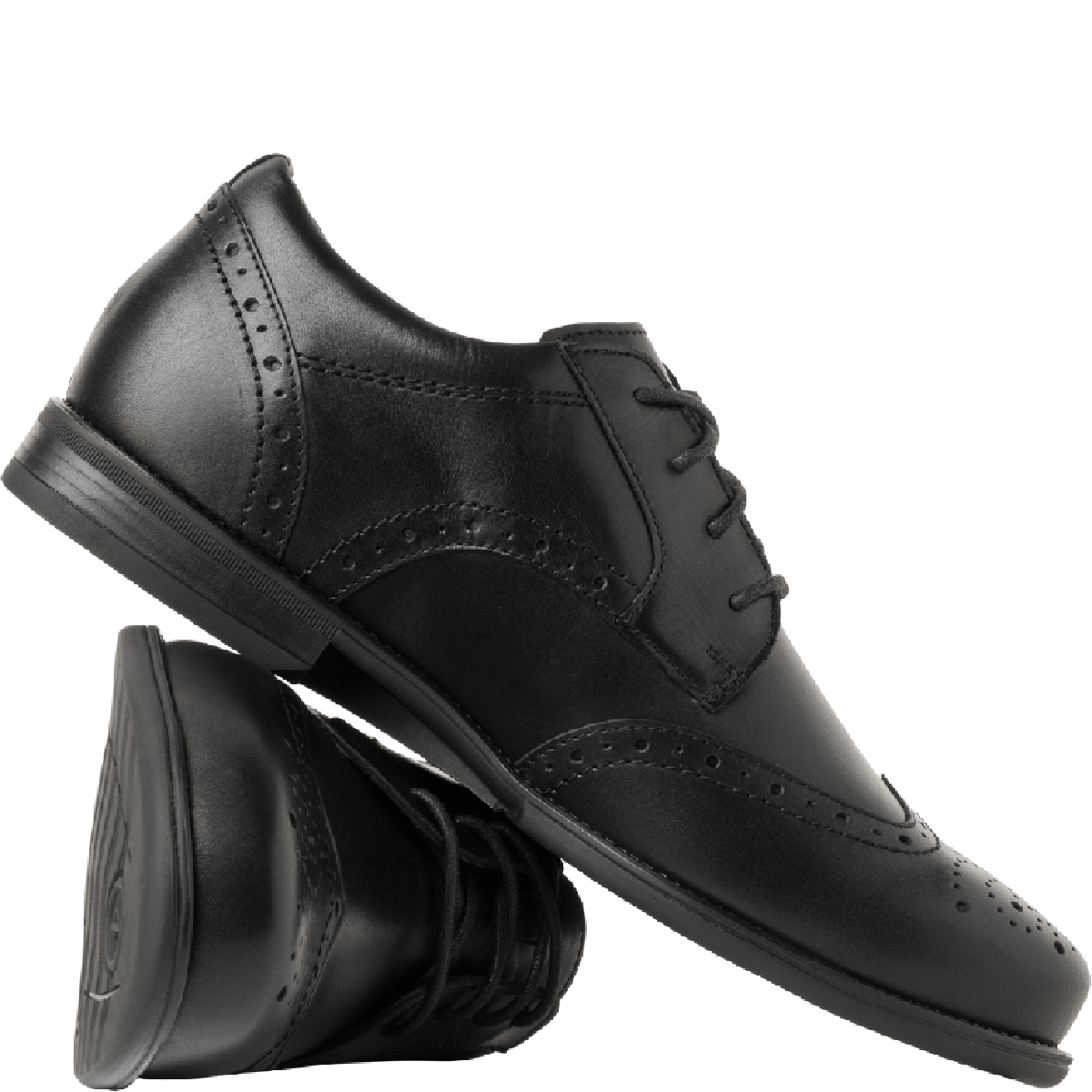 'GREG' men"s dressed broque lace-up - black