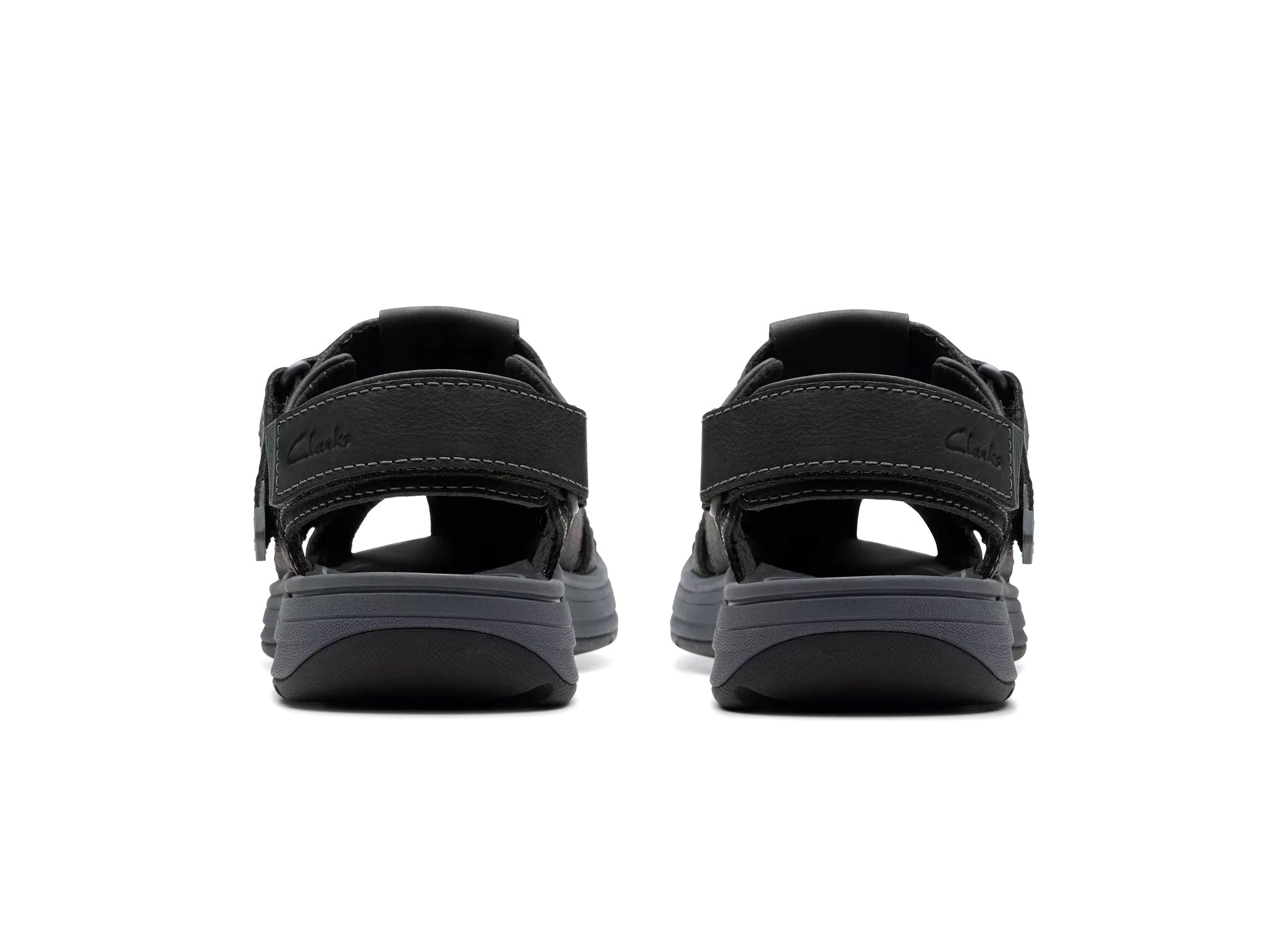 'Saltway Cove' men's semi-closed sandal - black