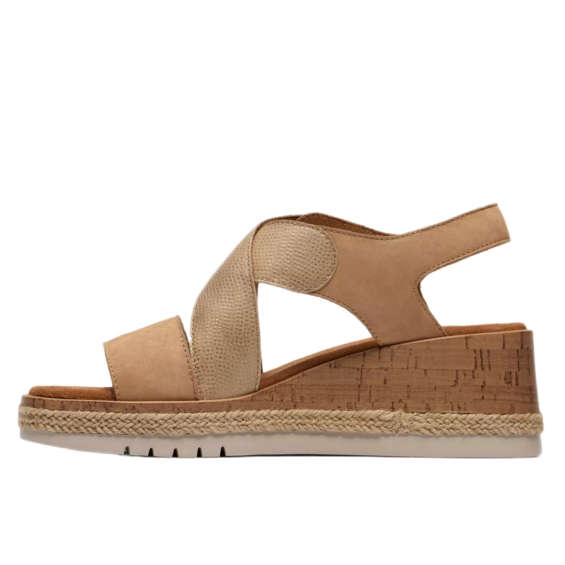 Sandalia con cuña para mujer 'Kidiki Sun' - beige