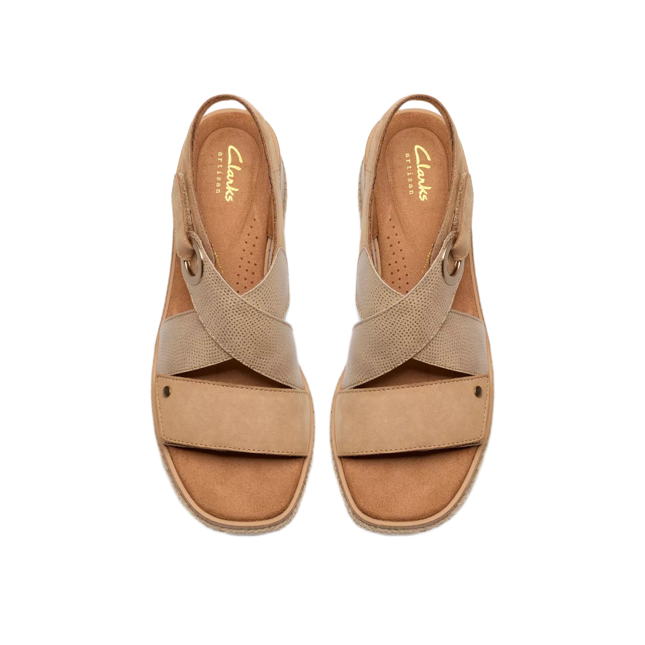Sandalia con cuña para mujer 'Kidiki Sun' - beige