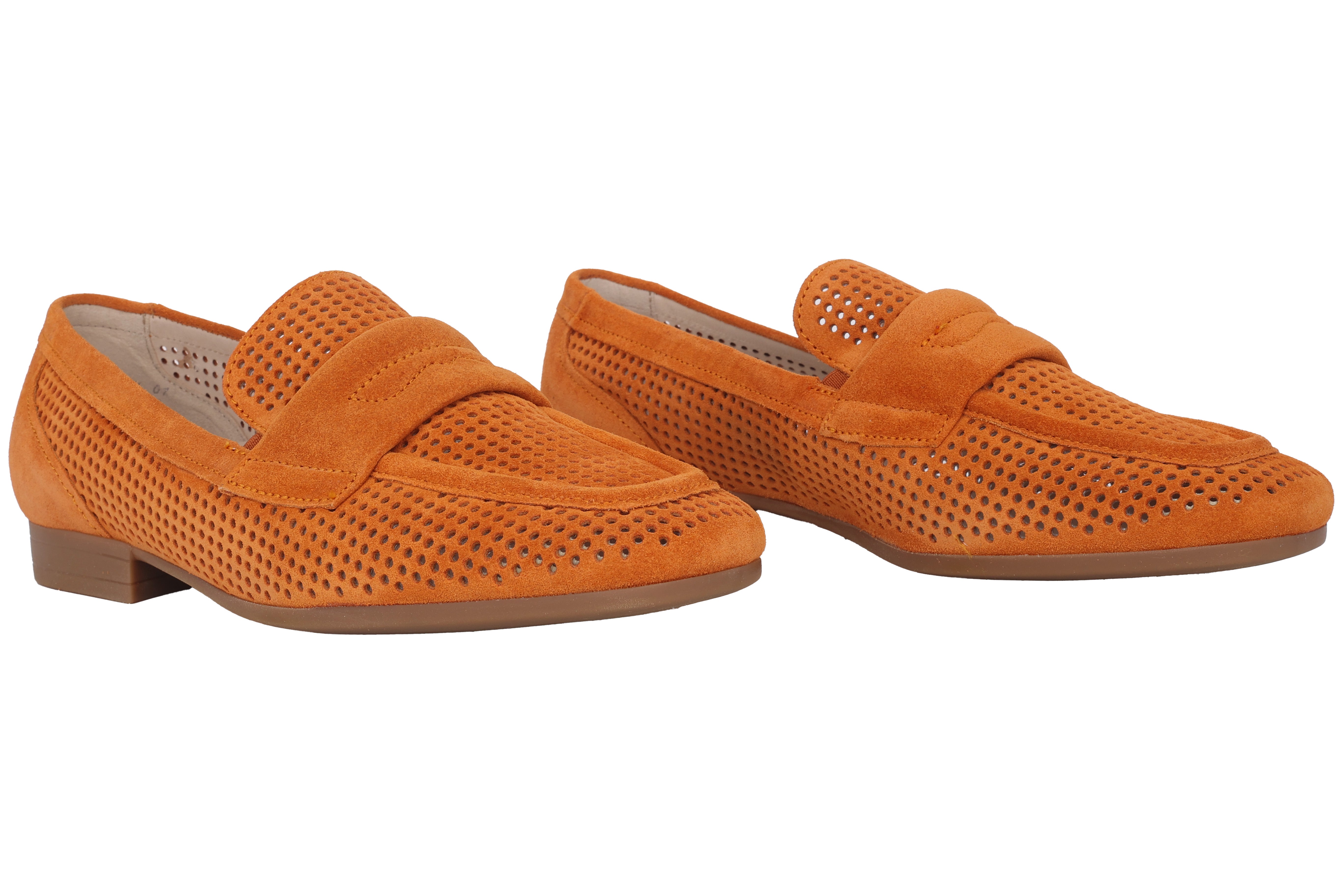 '22.424.31' women's perforated summer loafer - Orange