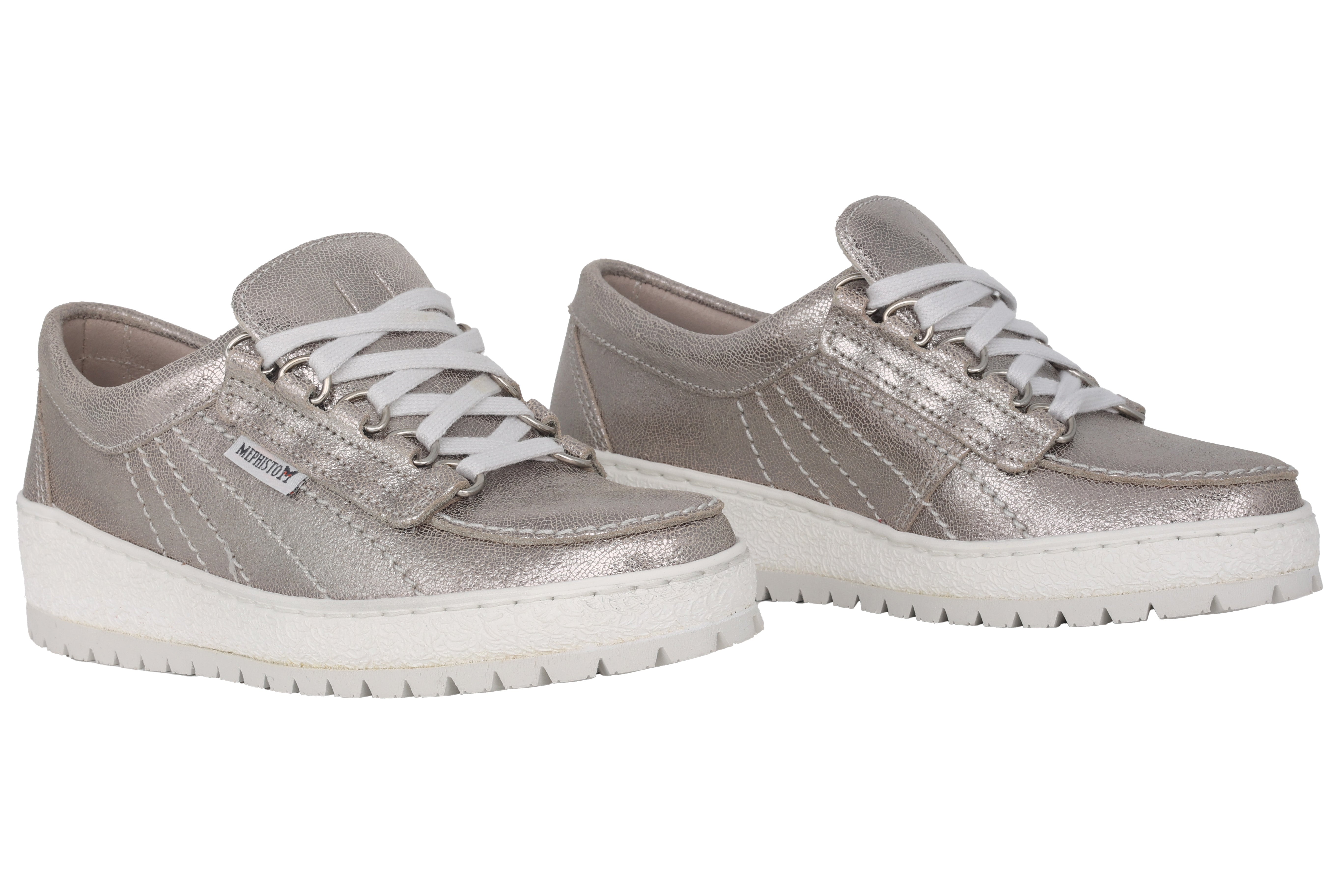 'Lady' women's mephisto originals sneaker - Silver patent