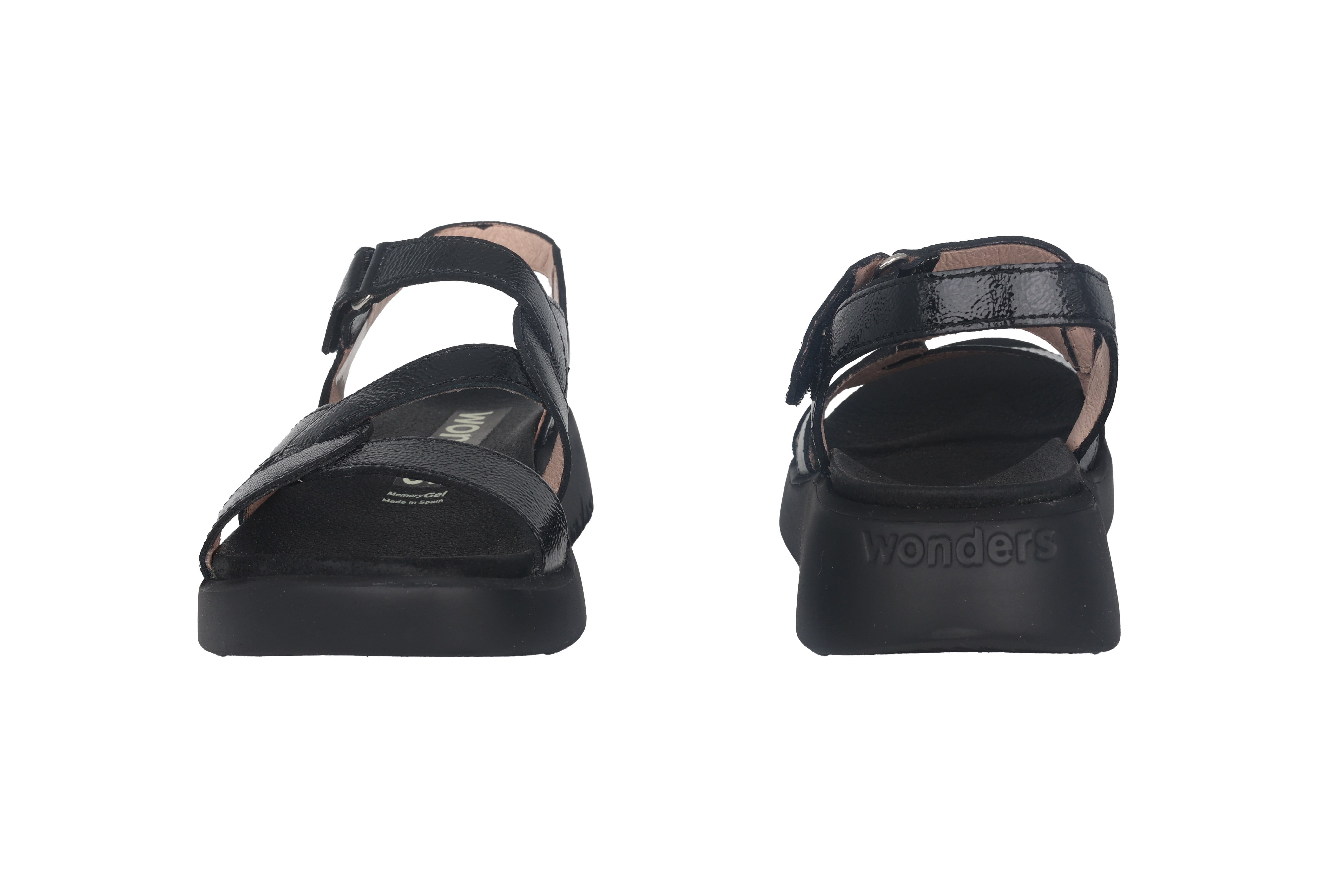 Sandals Wonder Shoes Made In Spain Wonders C-33323 Romeo Black