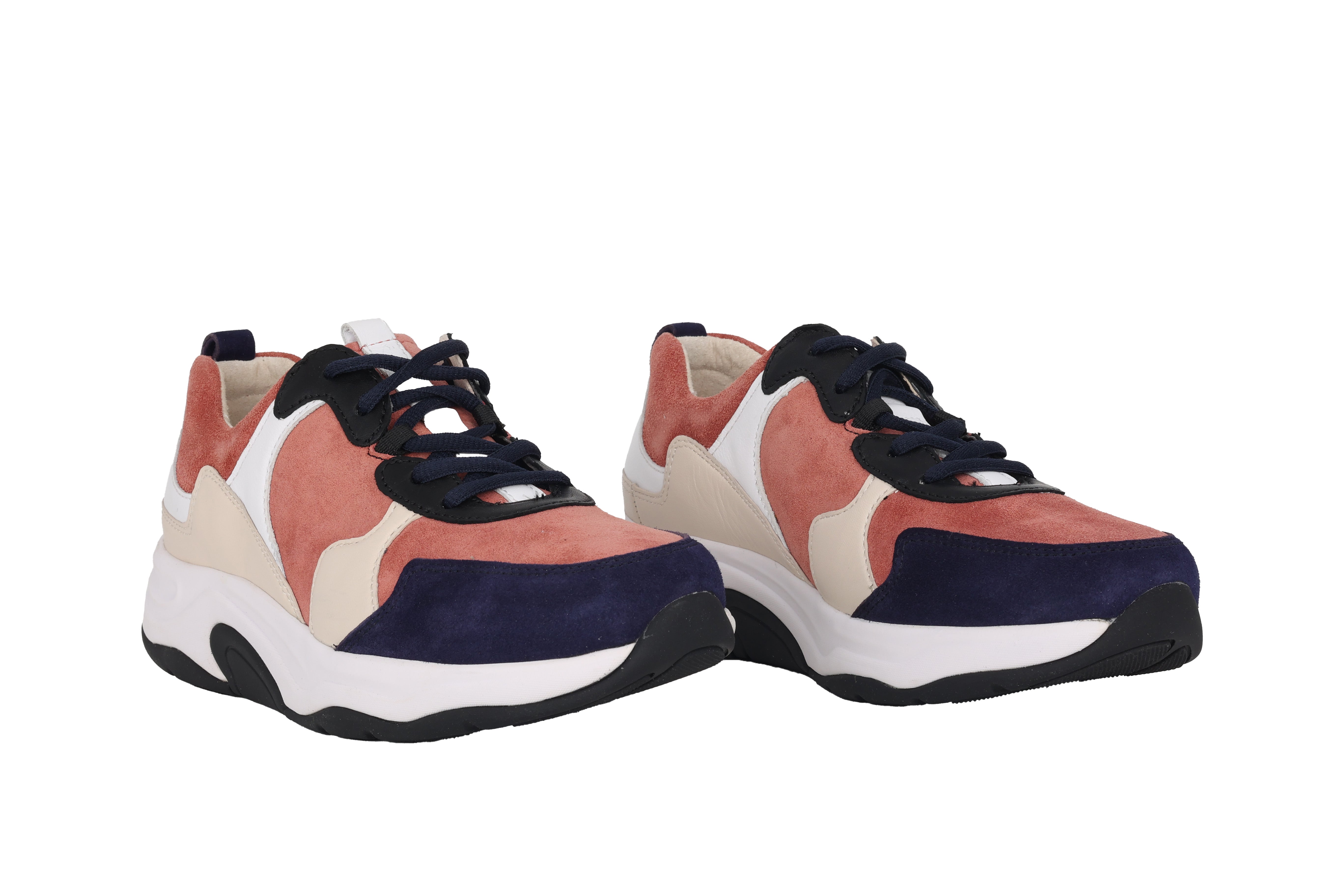 Damskie sznurowane tenisówki na kółkach „46.916.28” – mieszanka czerwono-czarna