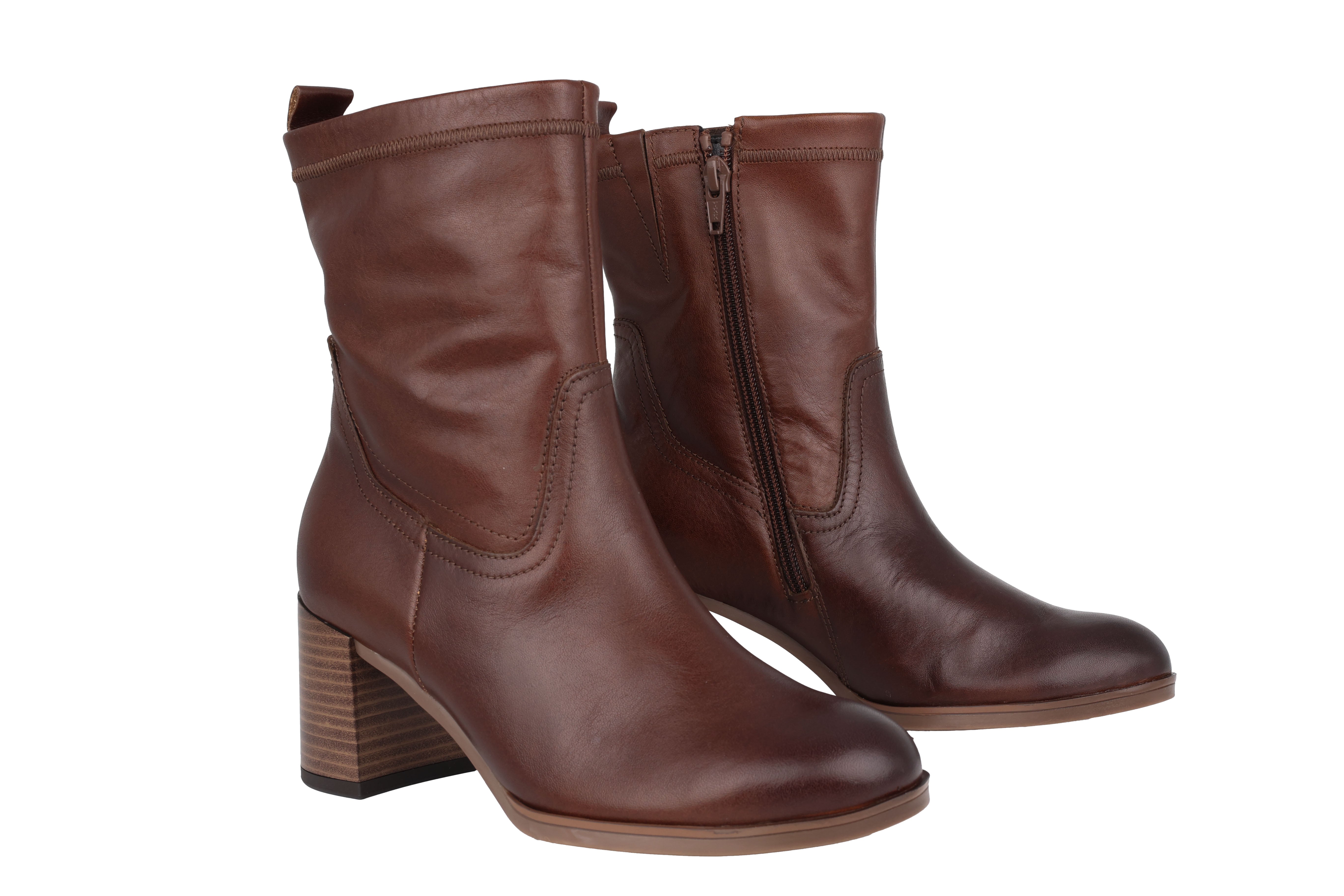 '52.951.55' women's zipper boot - brown