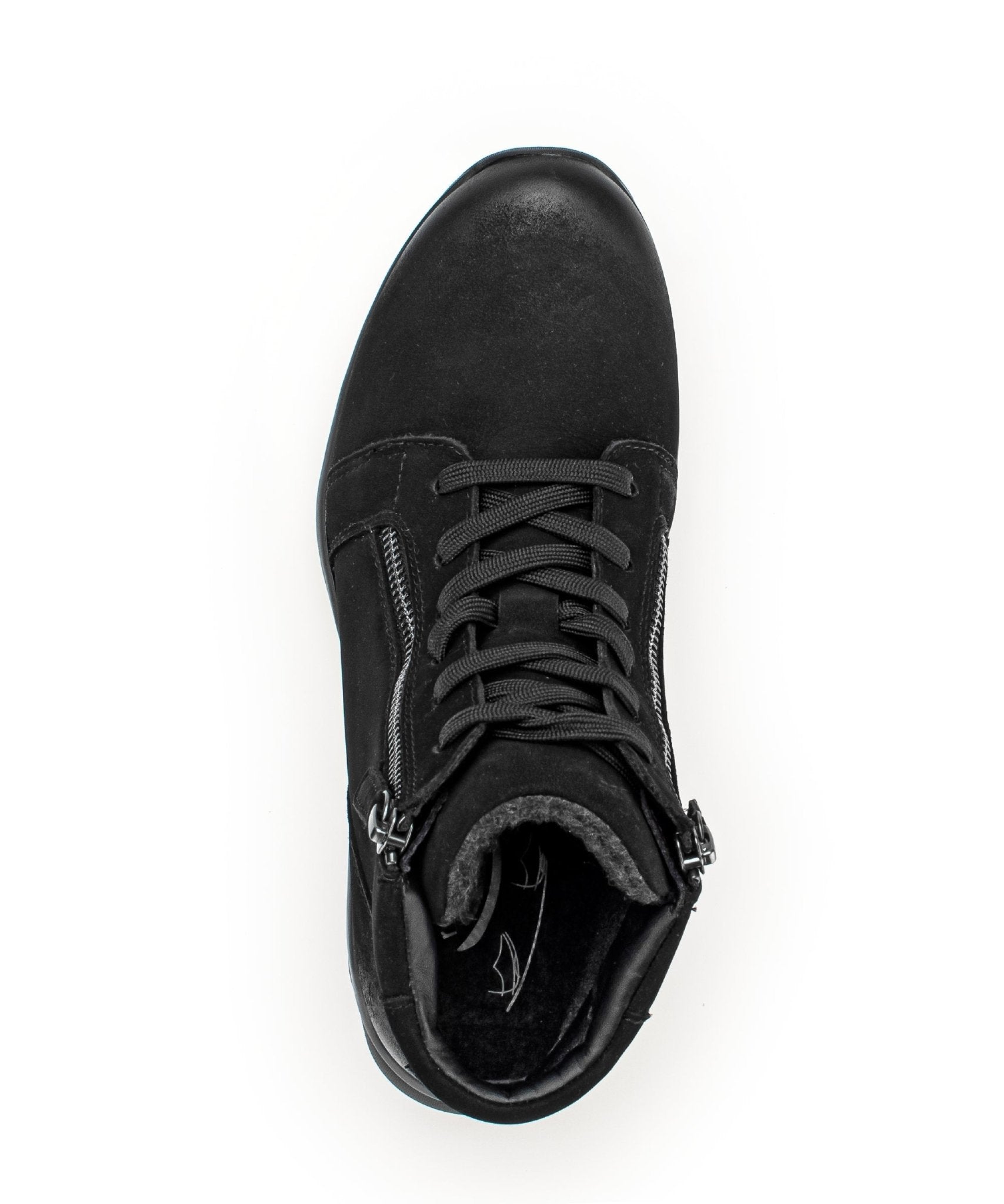 '56.868.47' women's walking rolling lace - zip boot - Black - Chaplinshoes'56.868.47' women's walking rolling lace - zip boot - BlackGabor