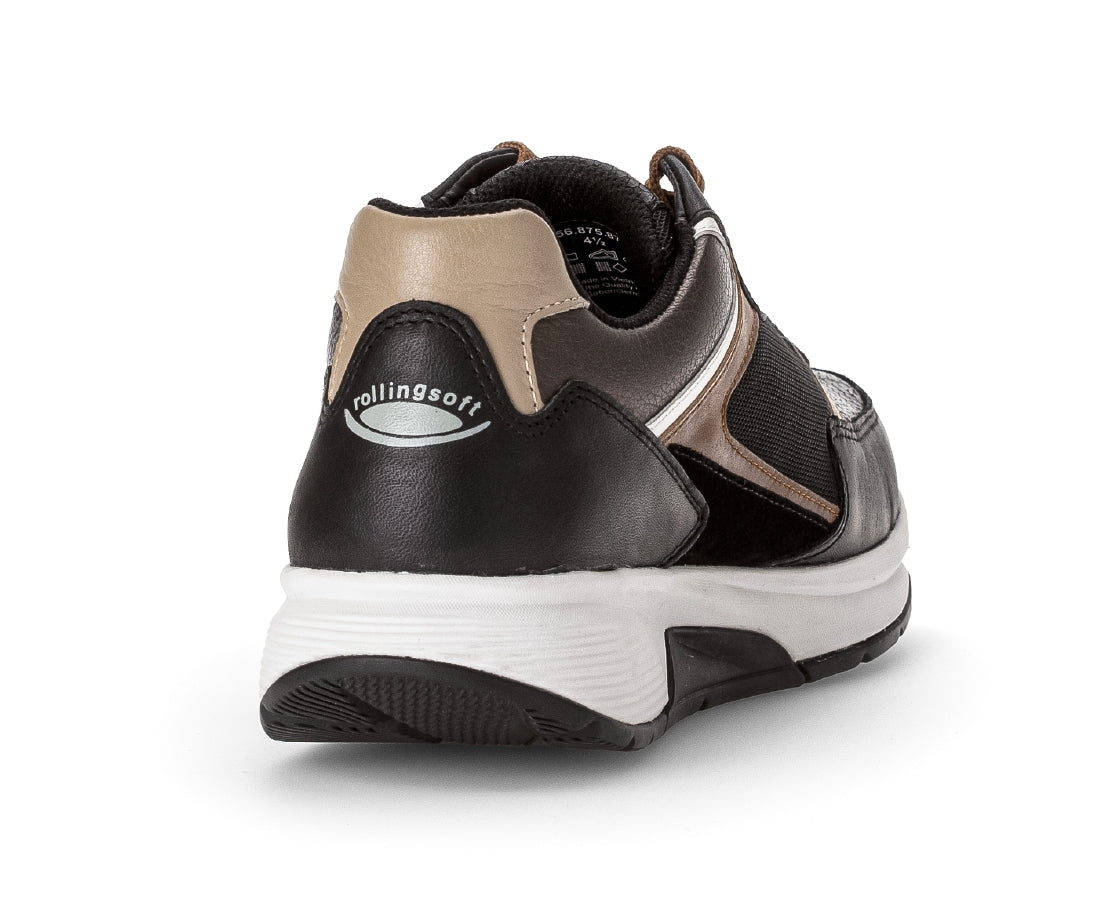 '56.875.87' women's walking rolling sneaker - Black mix - Chaplinshoes'56.875.87' women's walking rolling sneaker - Black mixGabor