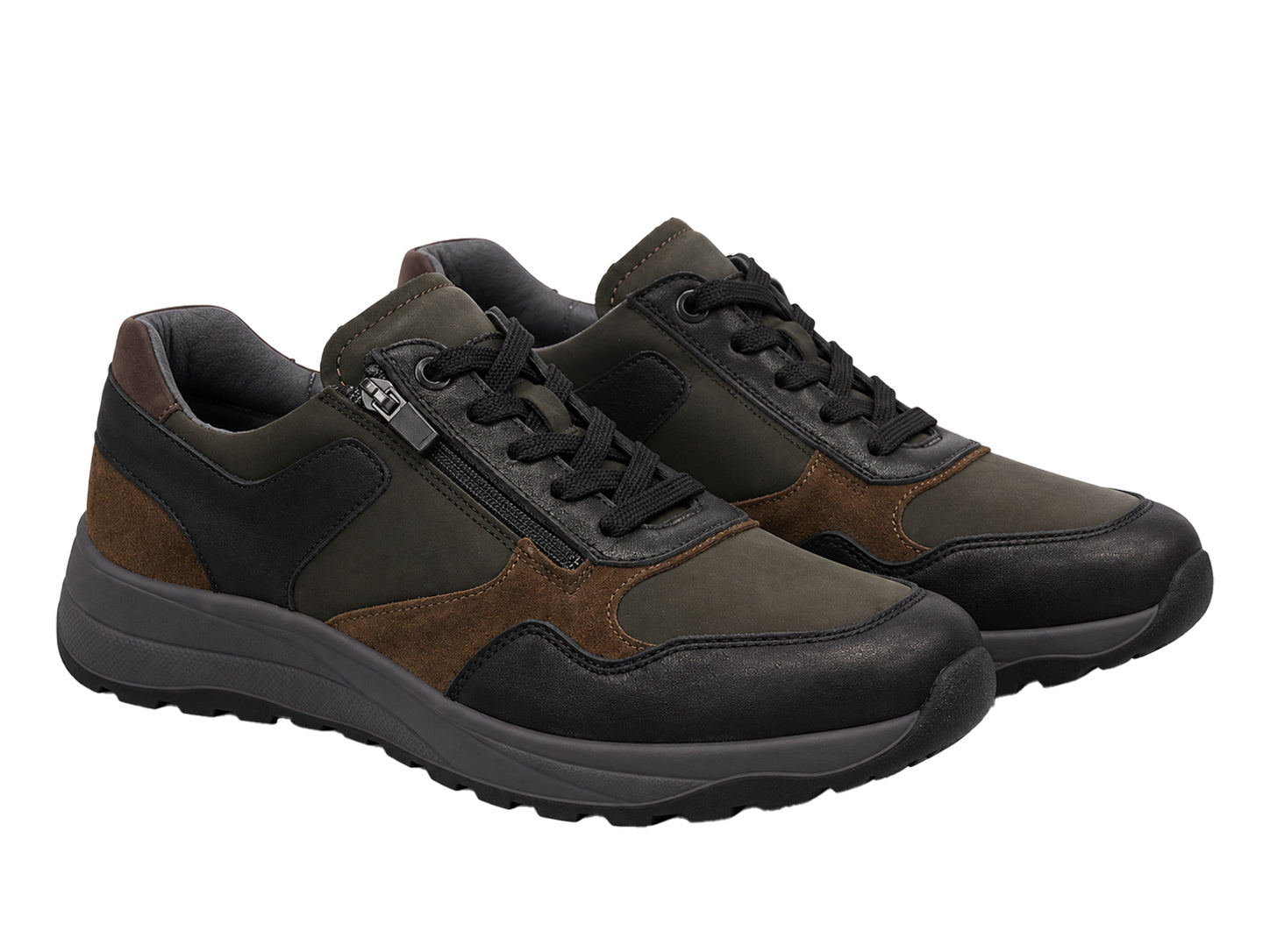 Sneaker allacciata da uomo "K-John" con vestibilità molto ampia (K) - Marrone