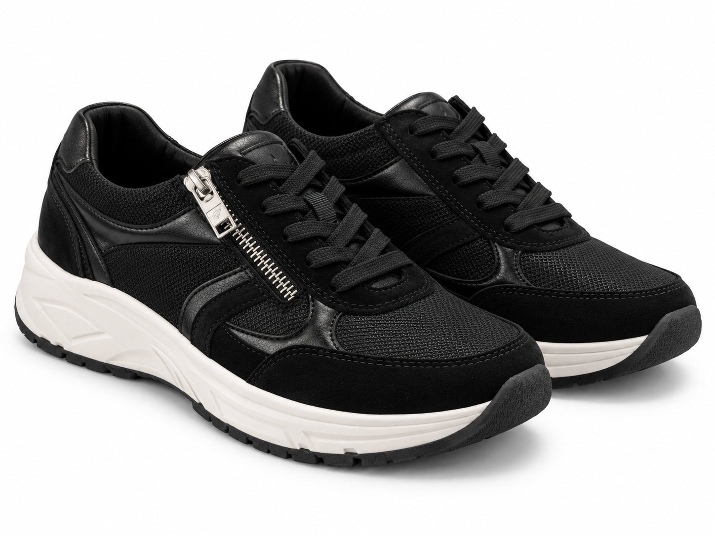 Zapatillas deportivas para mujer 'H-Jill' de corte ancho (H) - negro