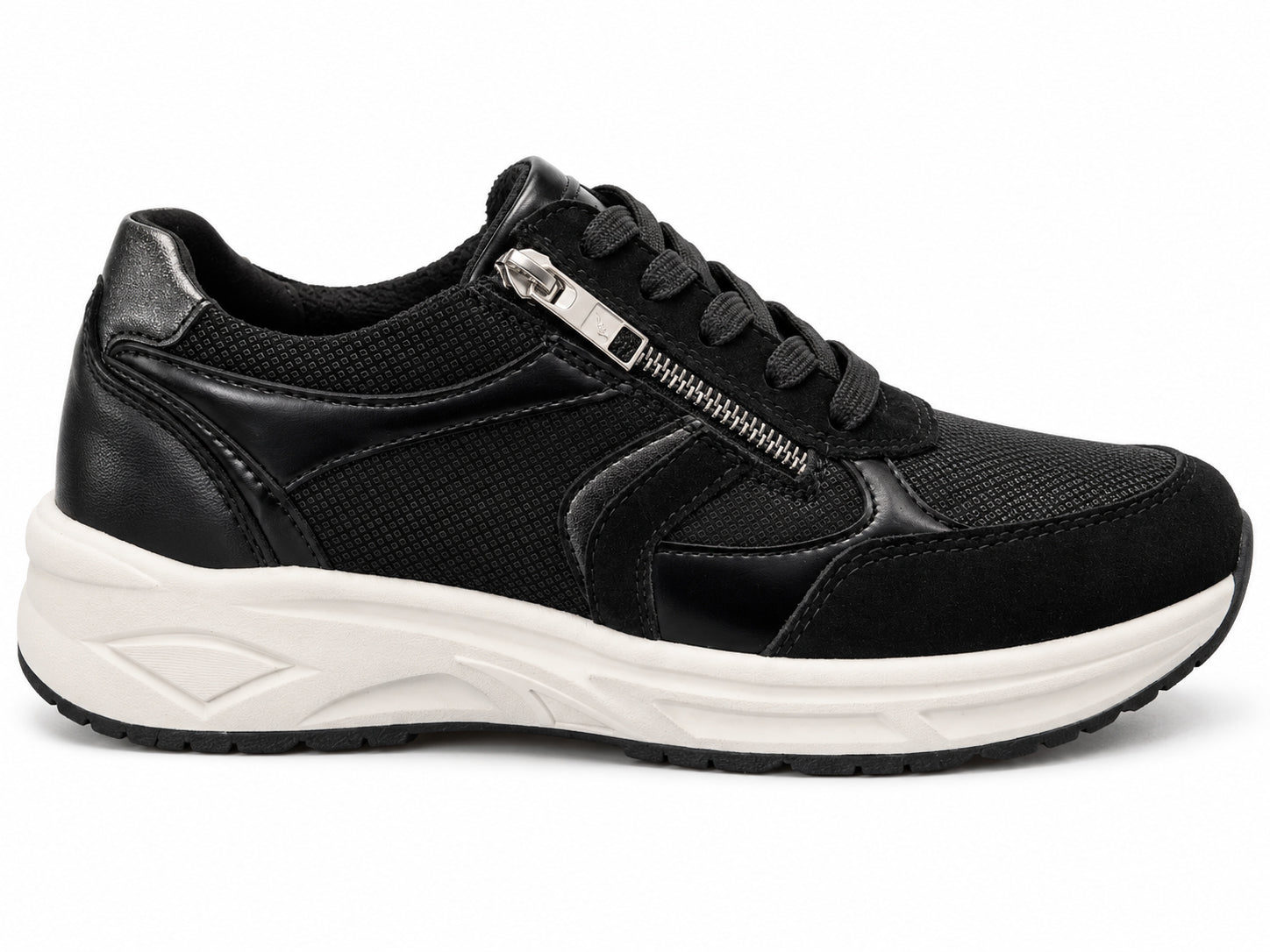 Zapatillas deportivas para mujer 'H-Jill' de corte ancho (H) - negro