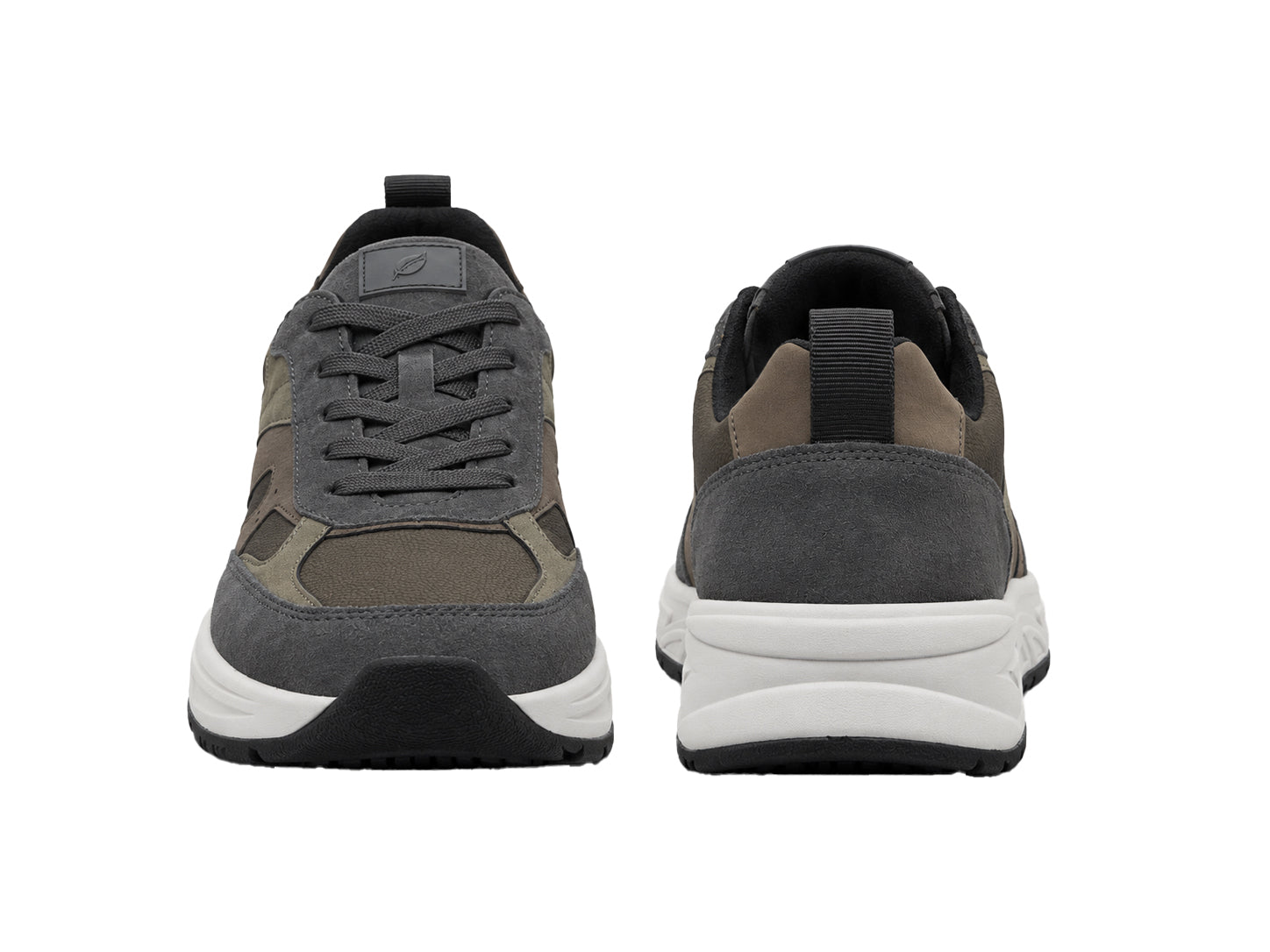 'H-Jack' herensneaker met brede pasvorm (H) en veters - Grijs