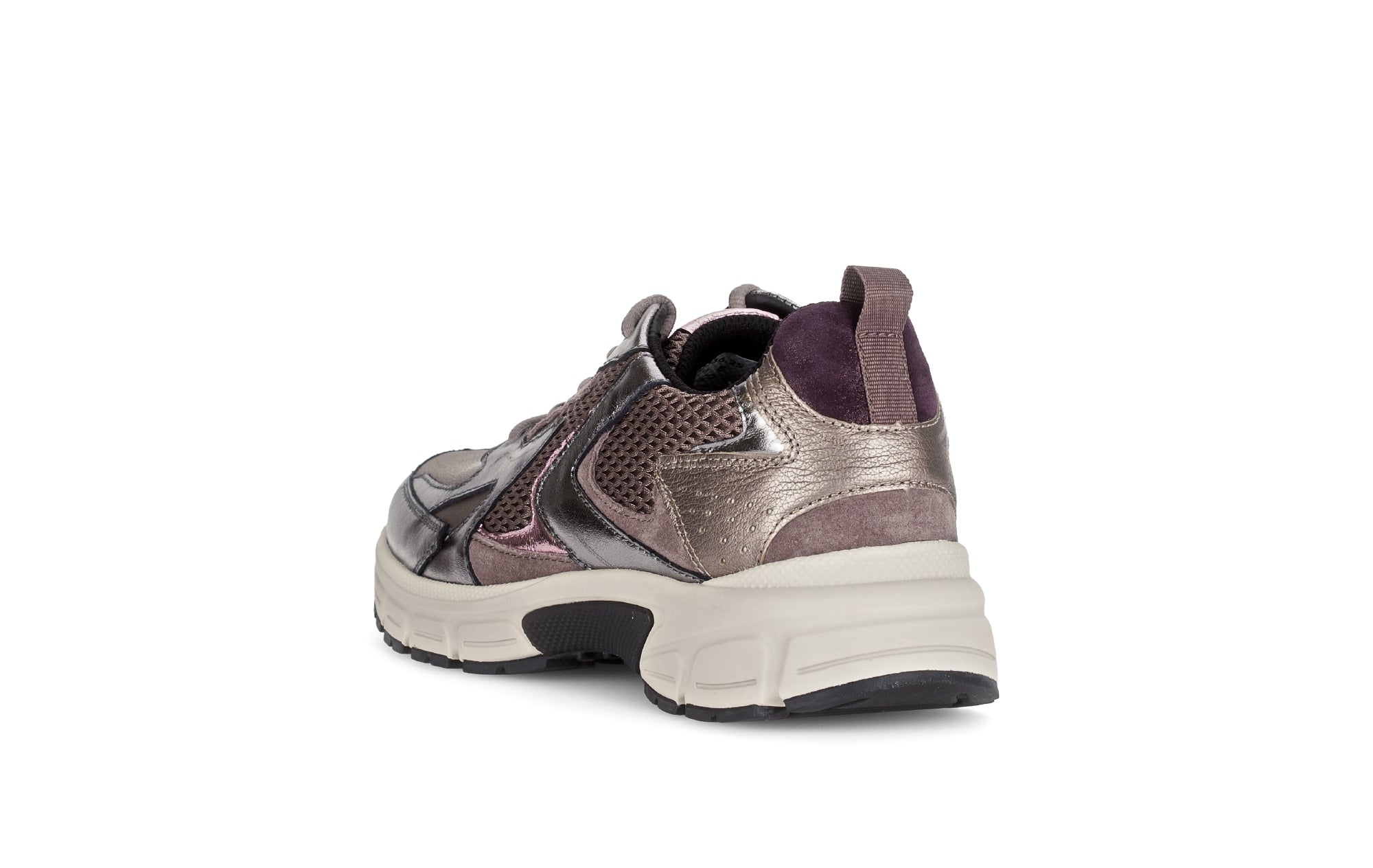 Damen-Schnürsneaker '76.536.25' – Silber-Rosen-Mix