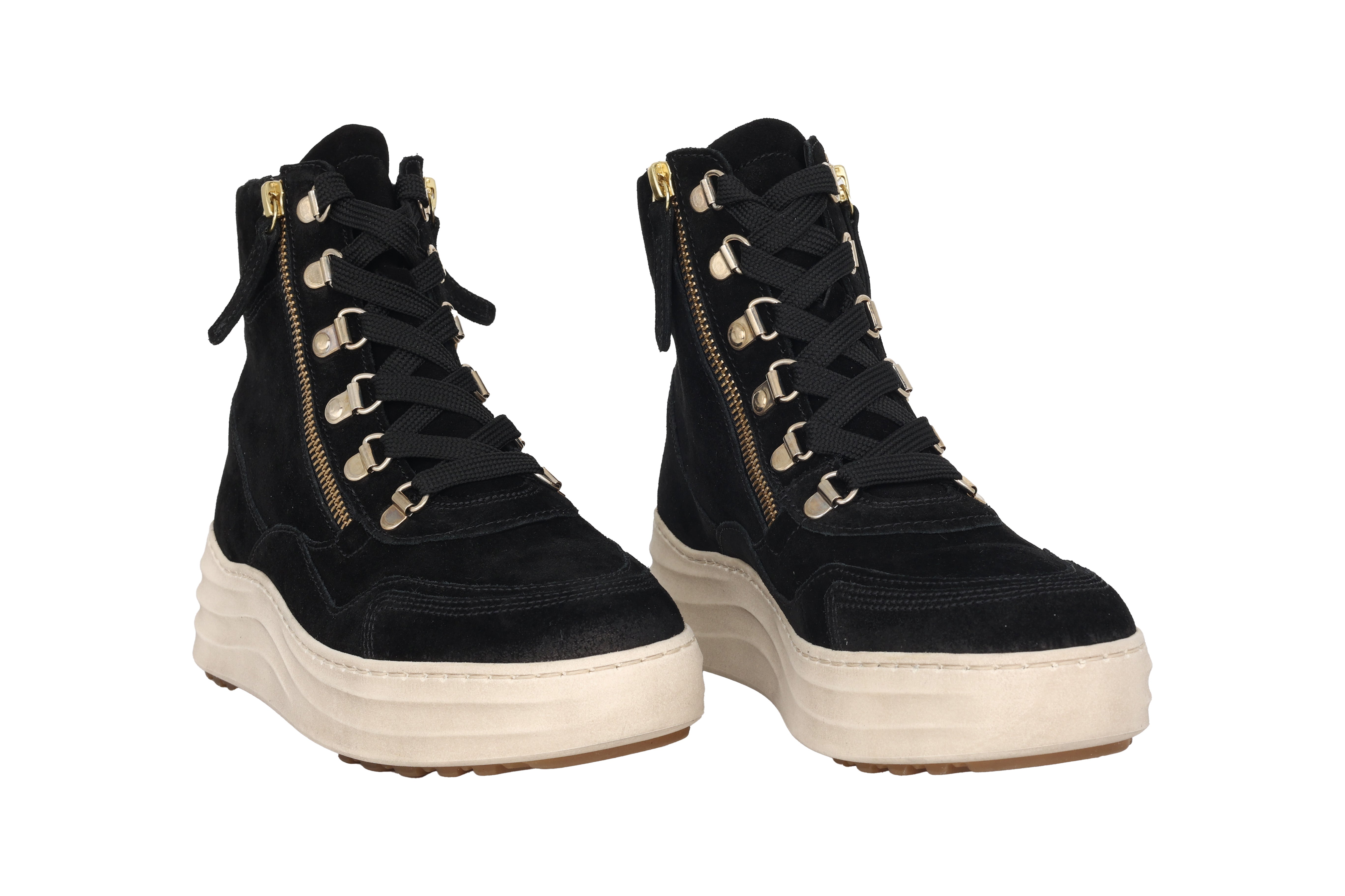 '76.568.37' women's warmlined lace-zip boot - Black