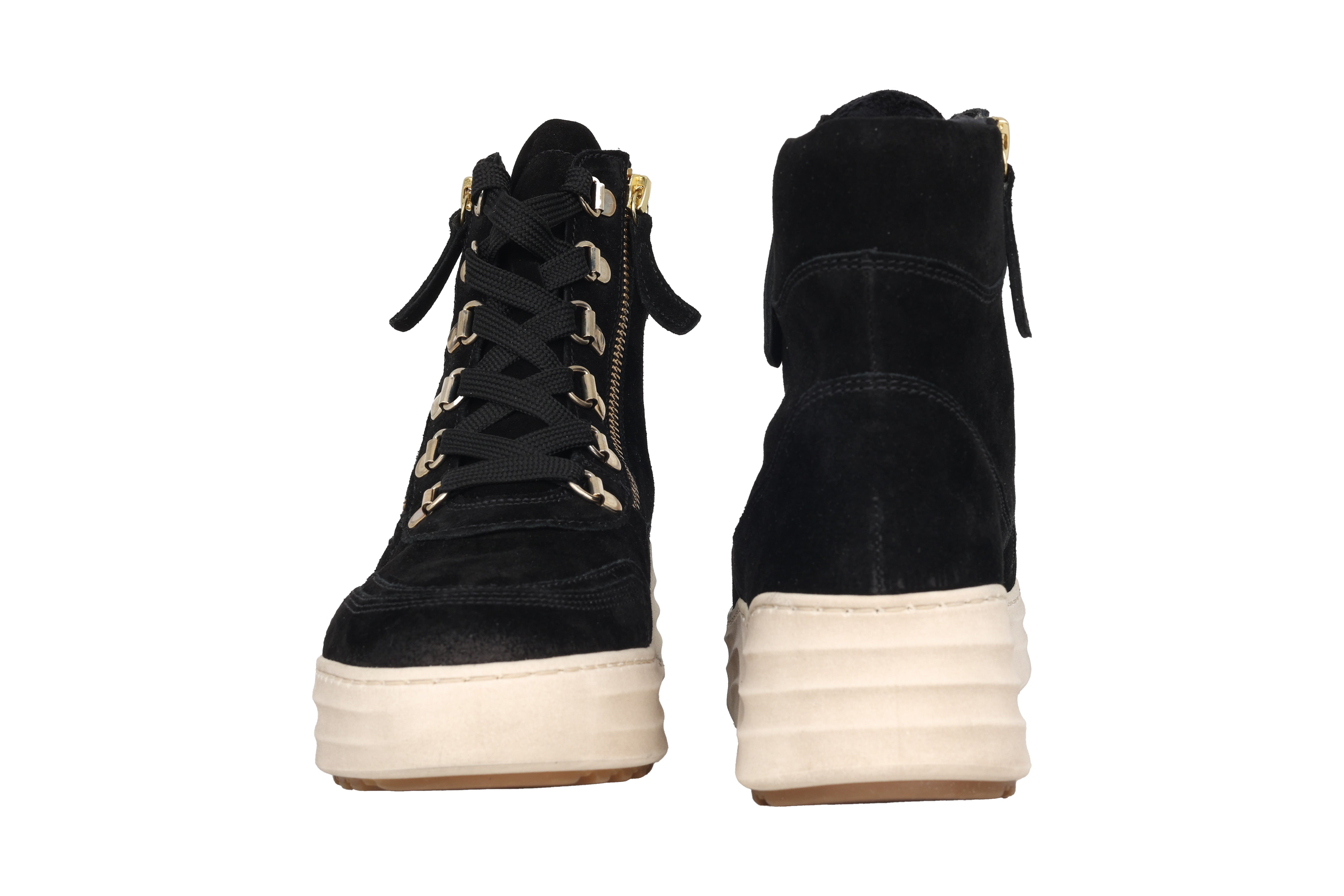 '76.568.37' women's warmlined lace-zip boot - Black