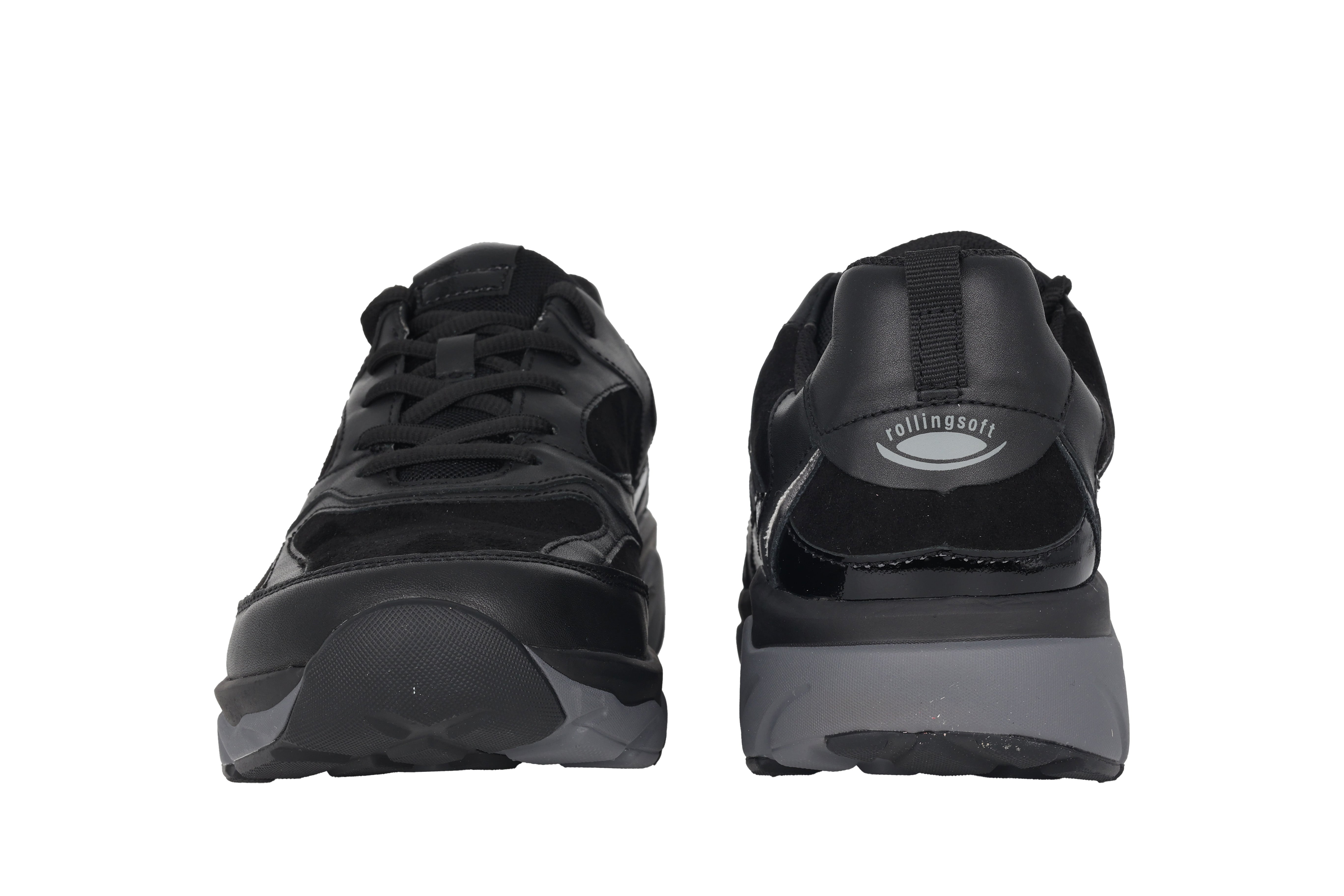 '76.936.47' women's walking rolling lace-up shoe - black