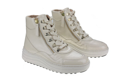 '76.568.90' women's warmlined lace - zip boot - Off white patent - Chaplinshoes'76.568.90' women's warmlined lace - zip boot - Off white patentGabor