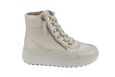 '76.568.90' women's warmlined lace - zip boot - Off white patent - Chaplinshoes'76.568.90' women's warmlined lace - zip boot - Off white patentGabor