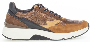 '76.898.44' sneaker da donna con lacci rotolanti - zip - Mix marrone - ChaplinshoesSneaker da passeggio con lacci e zip da donna '76.898.44' - Marrone mixGabor