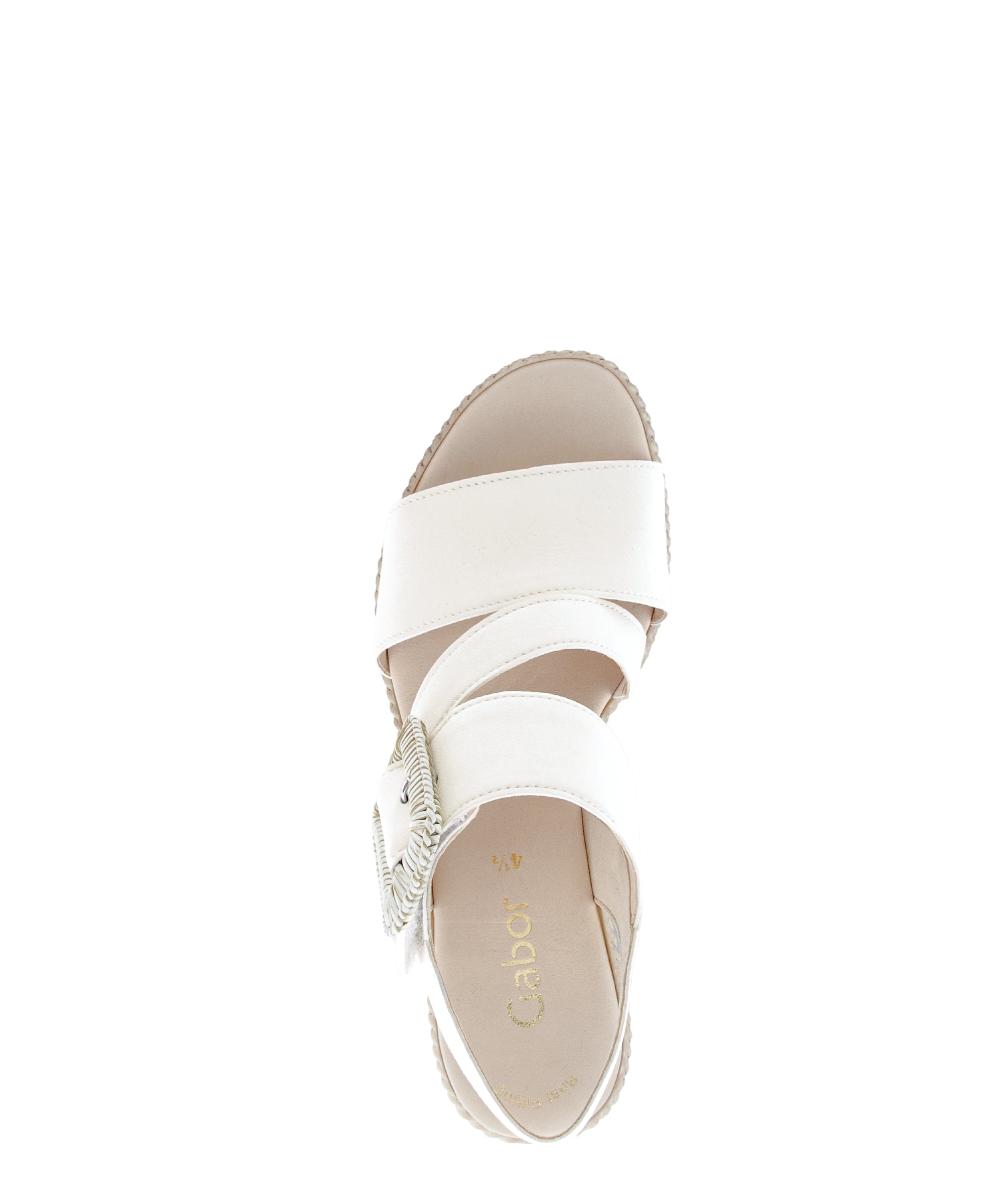 sandalo con zeppa da donna '84.771.20' - bianco