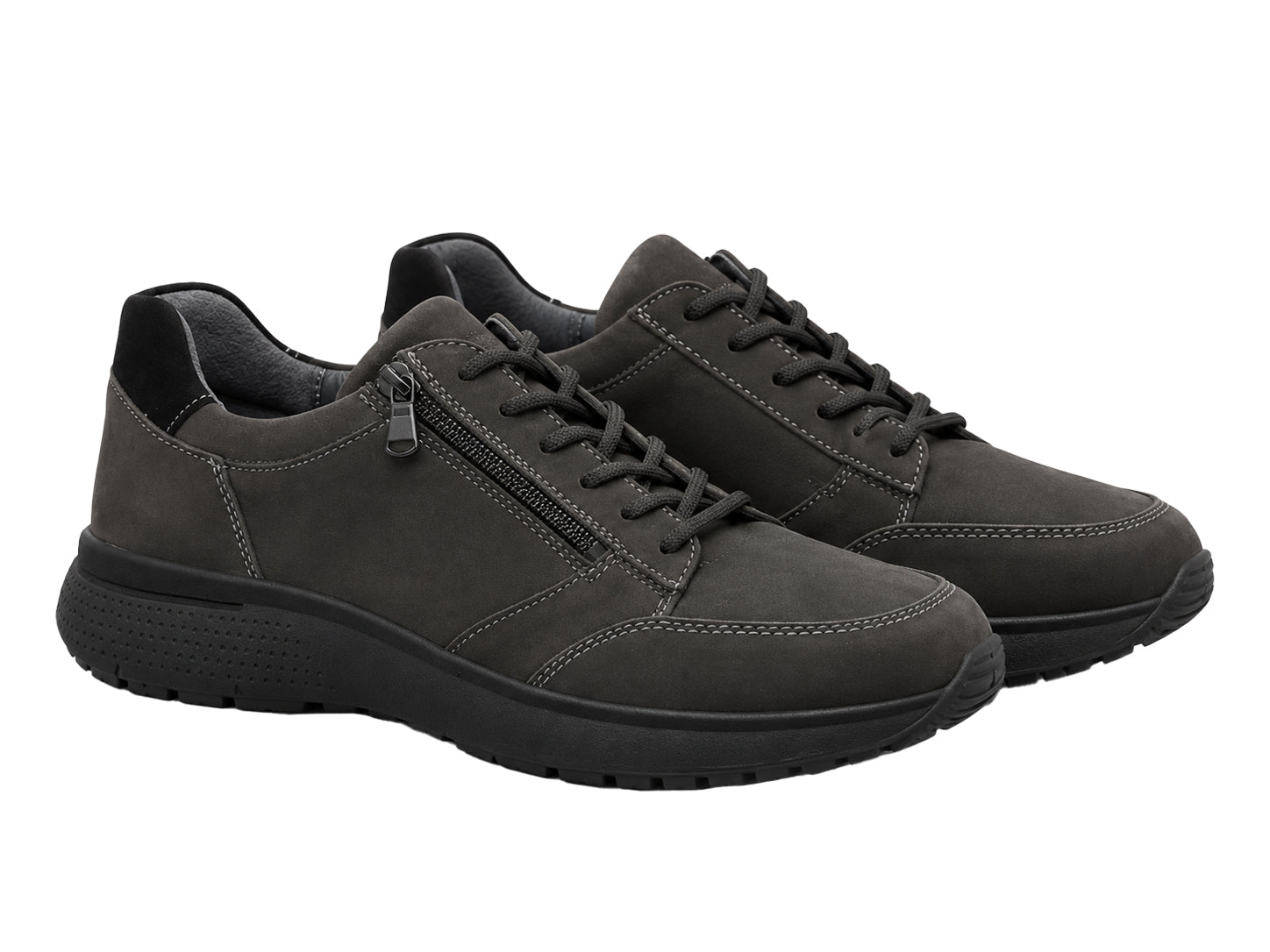 'Heiko' herre sneaker med bred pasform (H) - grå