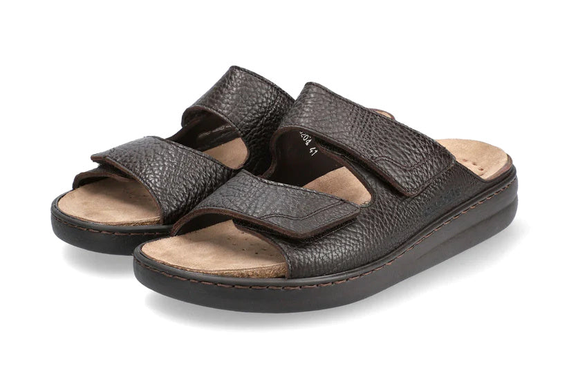 'James' men's ergonomic wide fit (H) sandal - brown