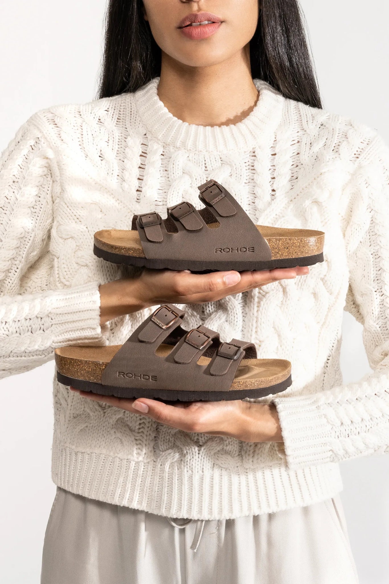 'Alba' women's slide sandal - brown - Chaplinshoes'Alba' women's slide sandal - brownRohde