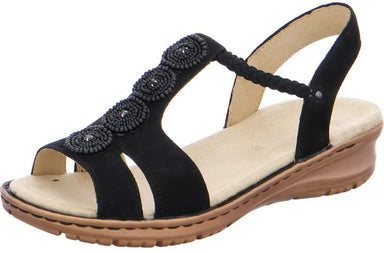 Ara 12 - 27217 - 75 Women's Sandal - Black - ChaplinshoesAra 12 - 27217 - 75 Women's Sandal - BlackAra