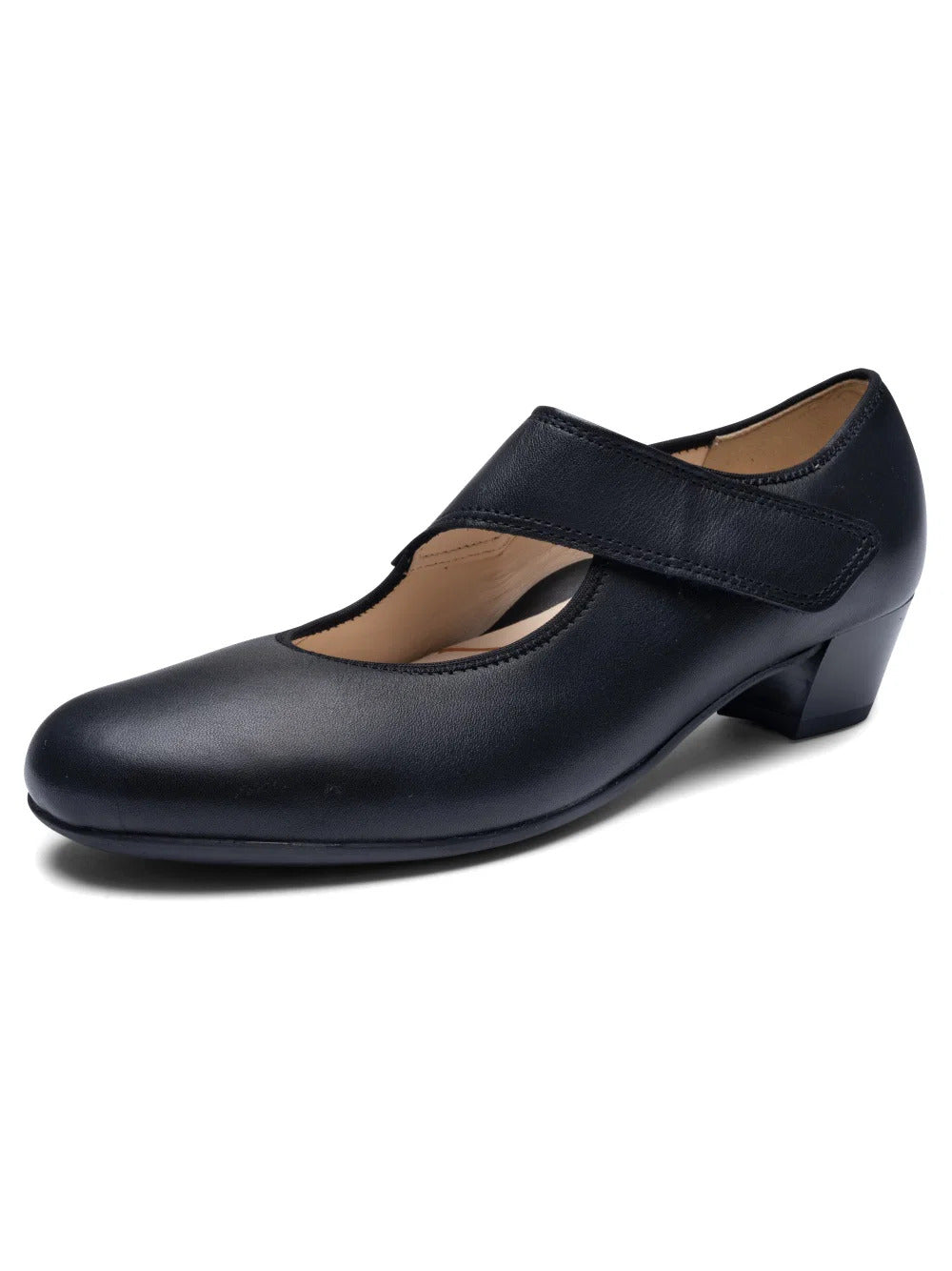 'Catania' women's block heel pump - black
