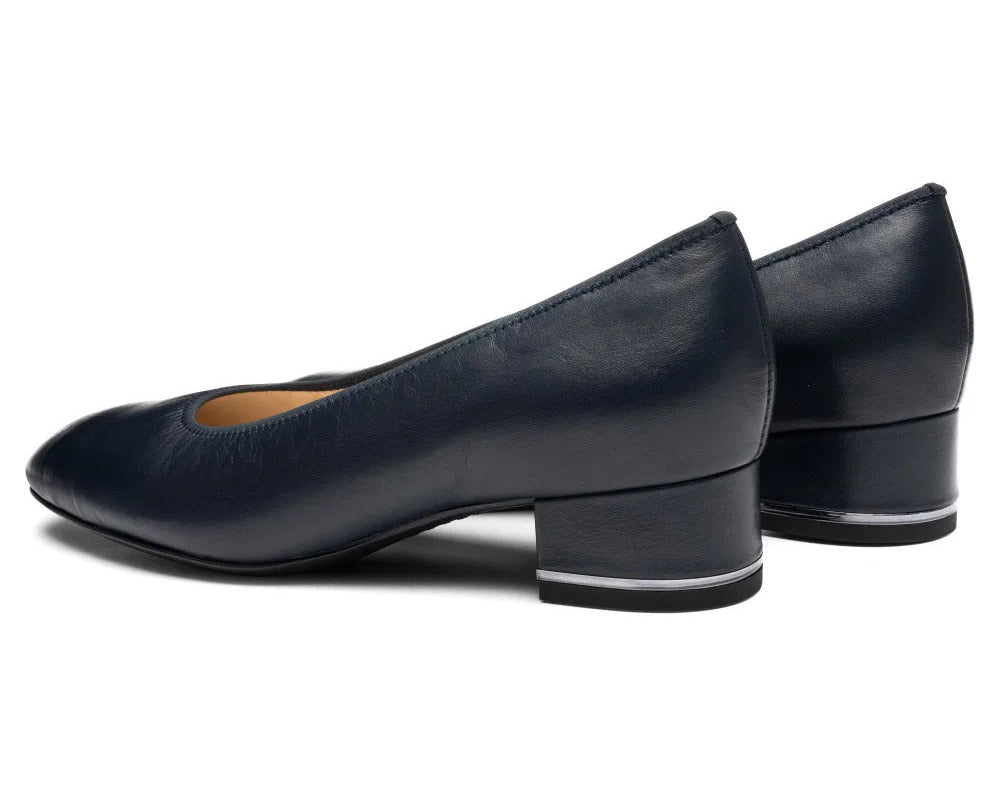 'Graz' women's wide fit (H) pump - Blue