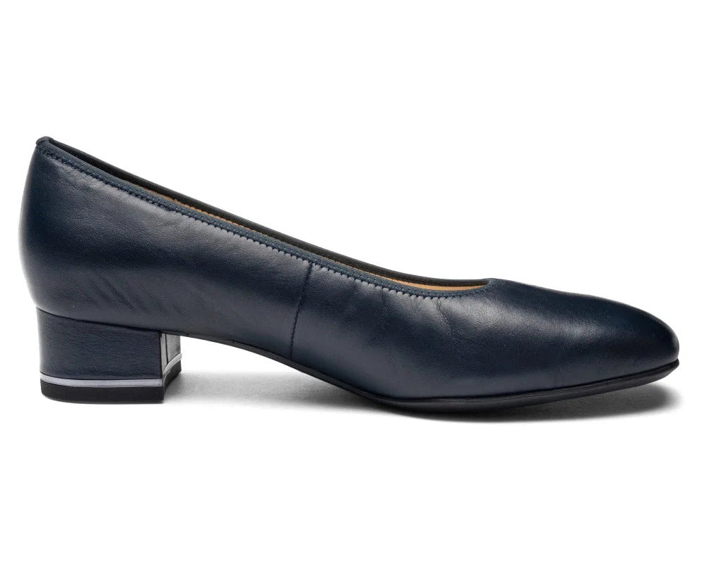 'Graz' women's wide fit (H) pump - Blue