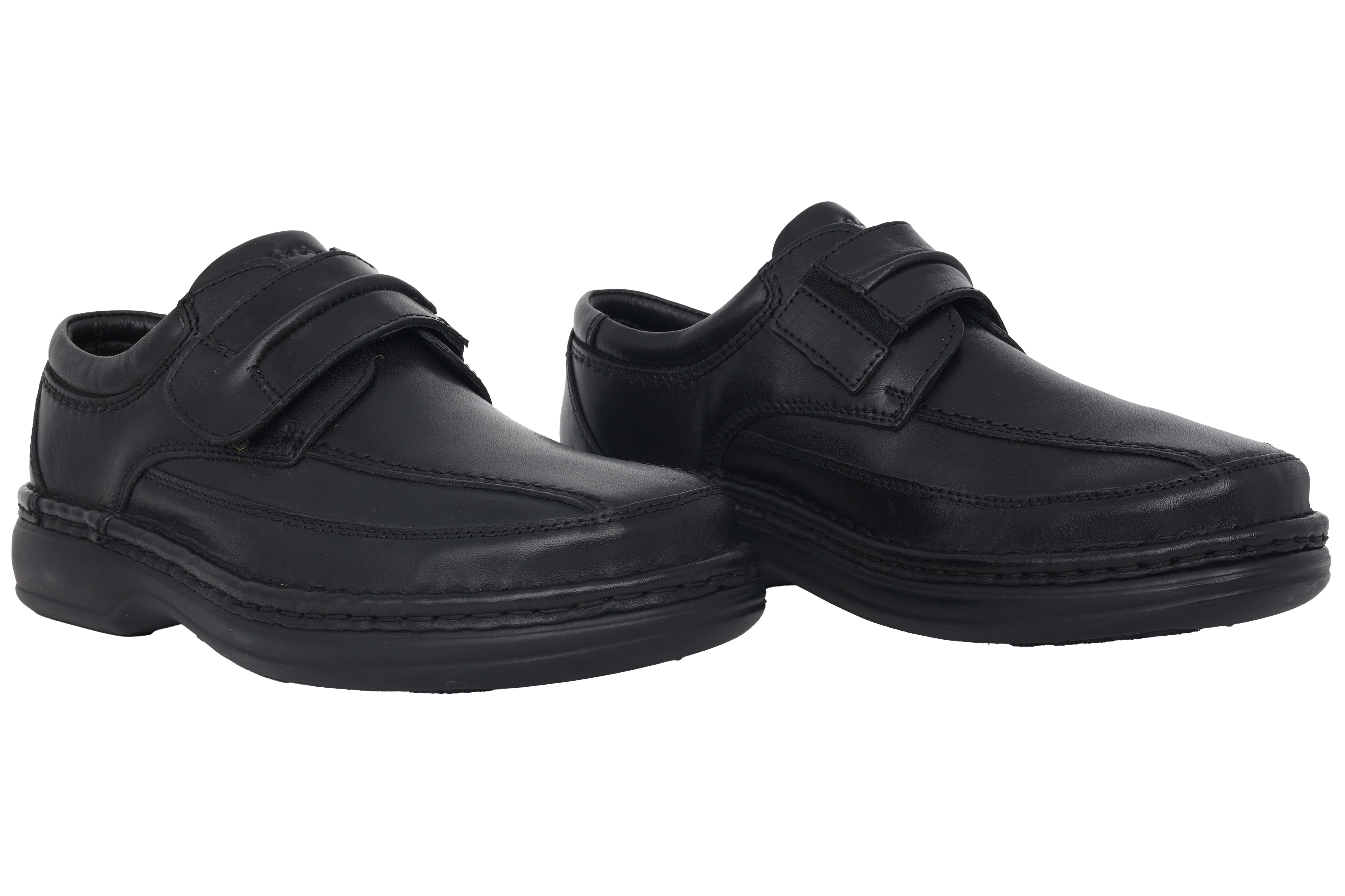 'Ben' men's very wide (K) strap shoe - Black