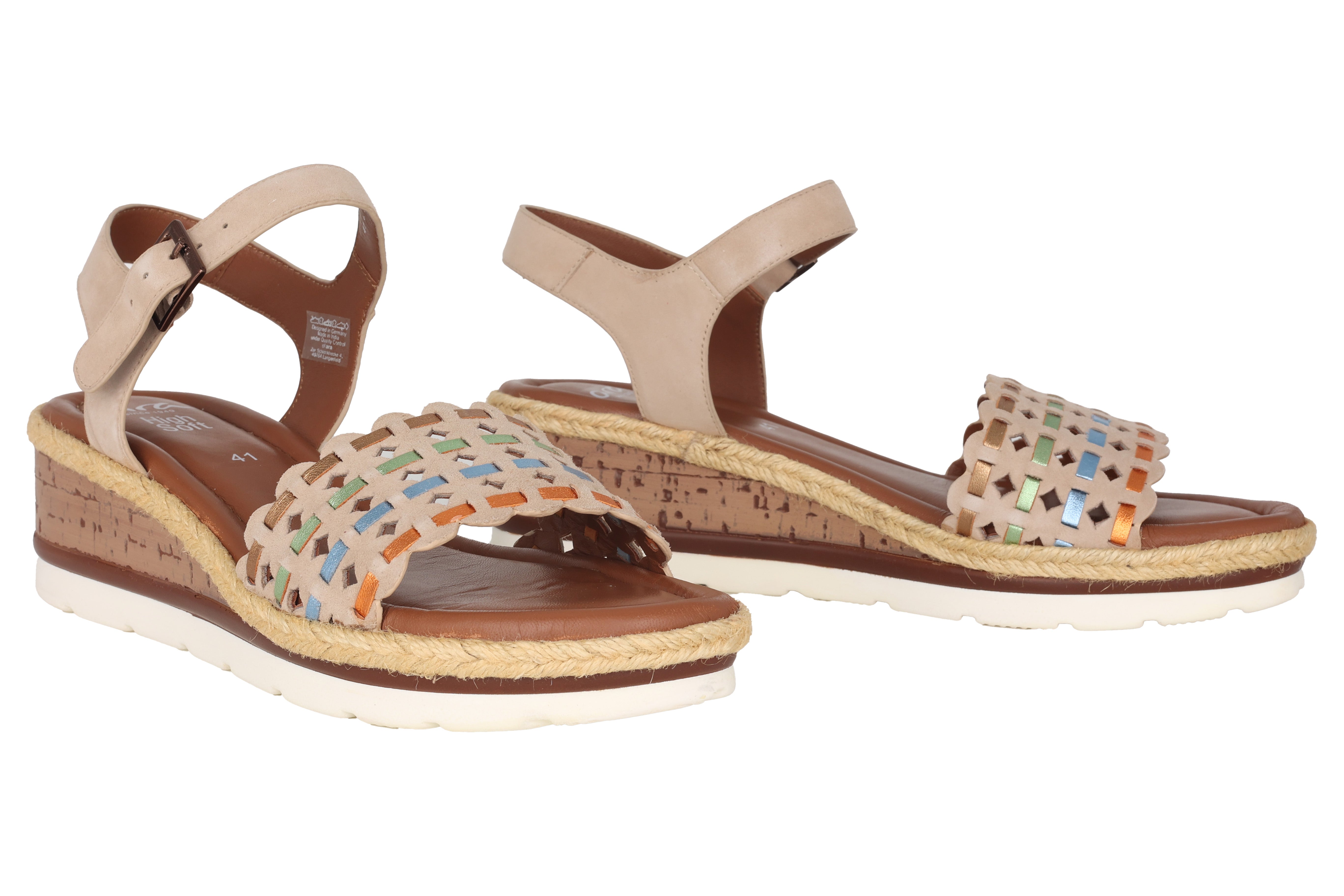 'Cadiz-S' women's sandal - Beige mix