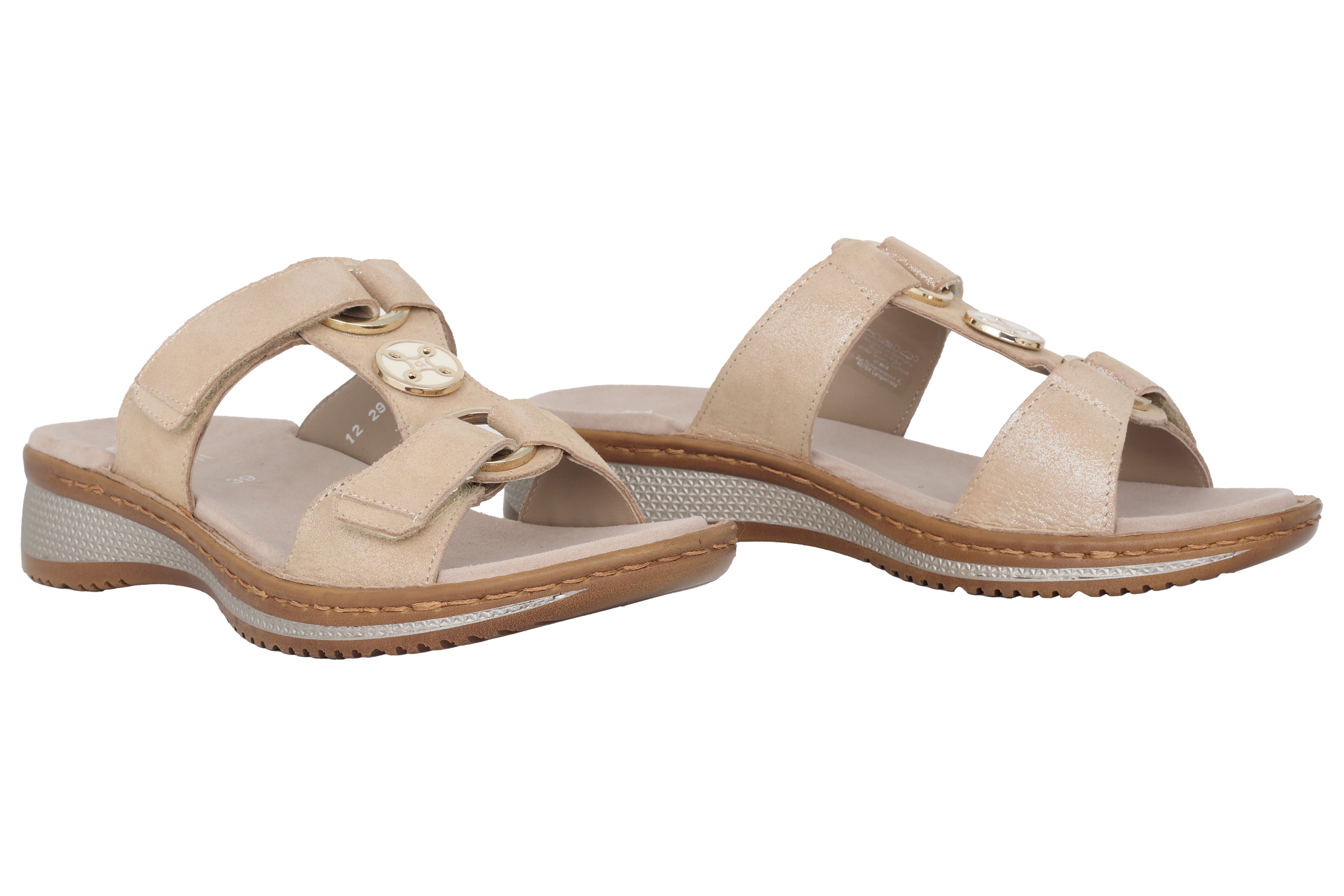 'Hawaii' women's double strap mule sandal - Beige
