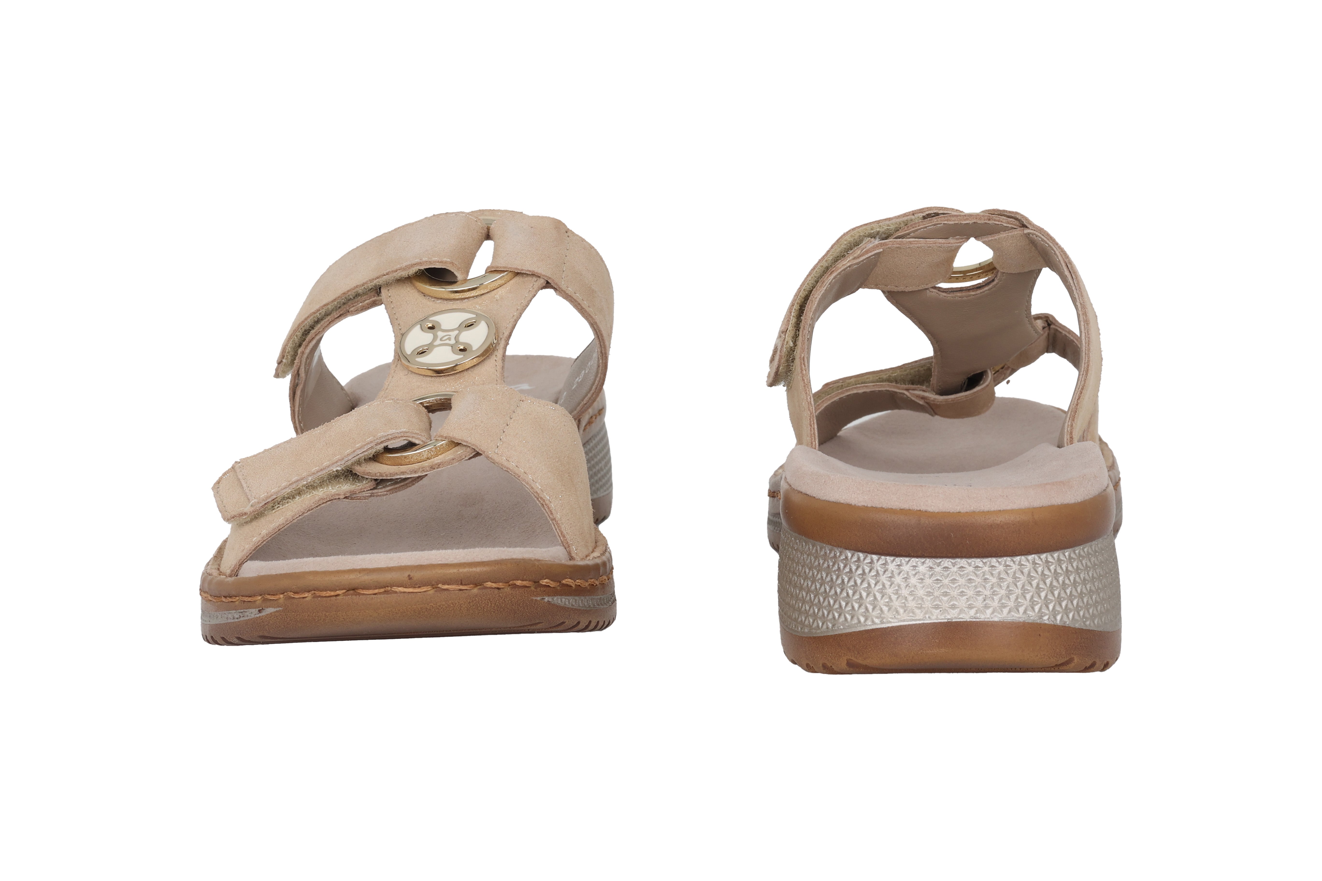 'Hawaii' women's double strap mule sandal - Beige