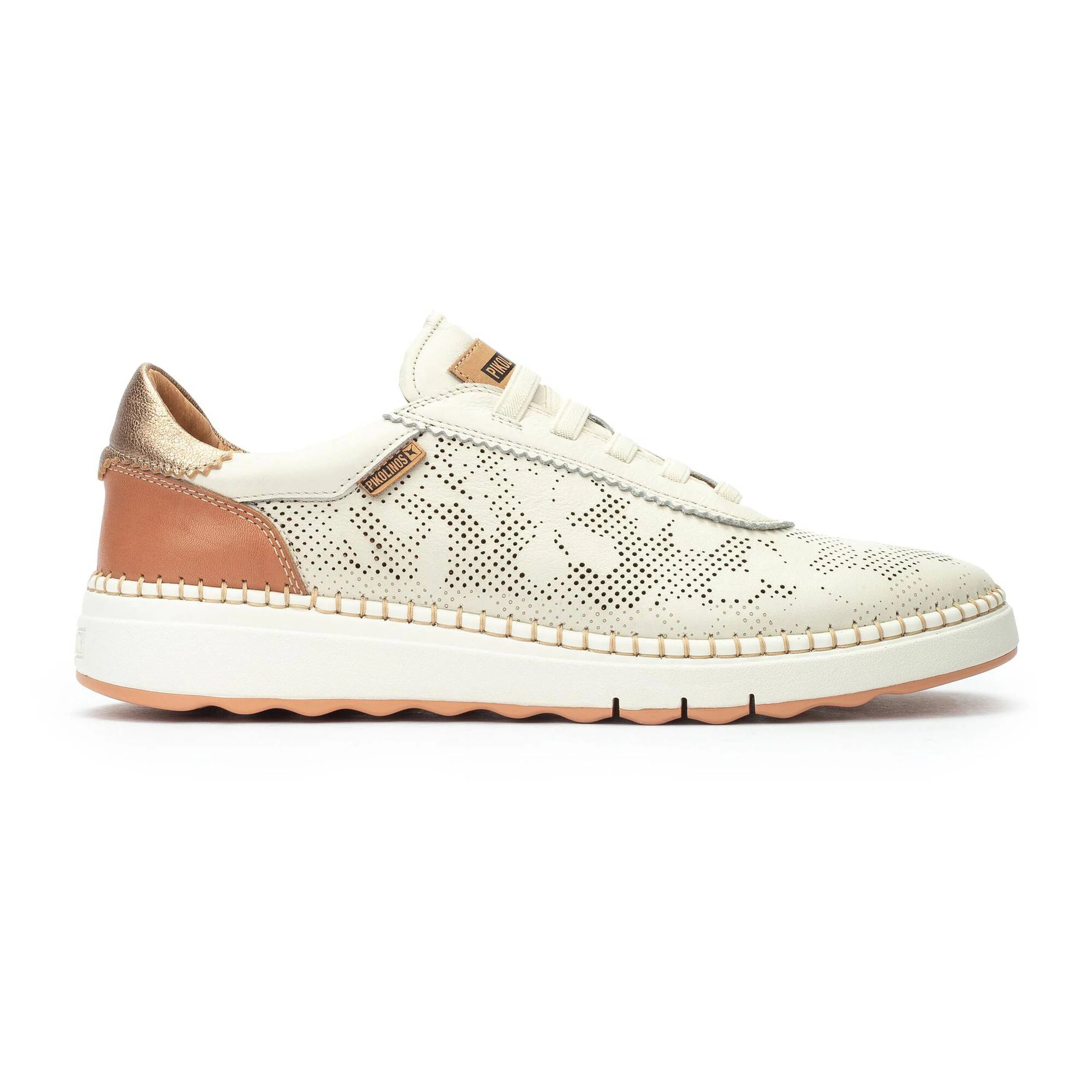 'Arenas' women's perforated sneakers - off white