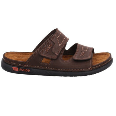 'Cento' men's strap slide sandal - Brown - Chaplinshoes'Cento' men's strap slide sandal - BrownRohde