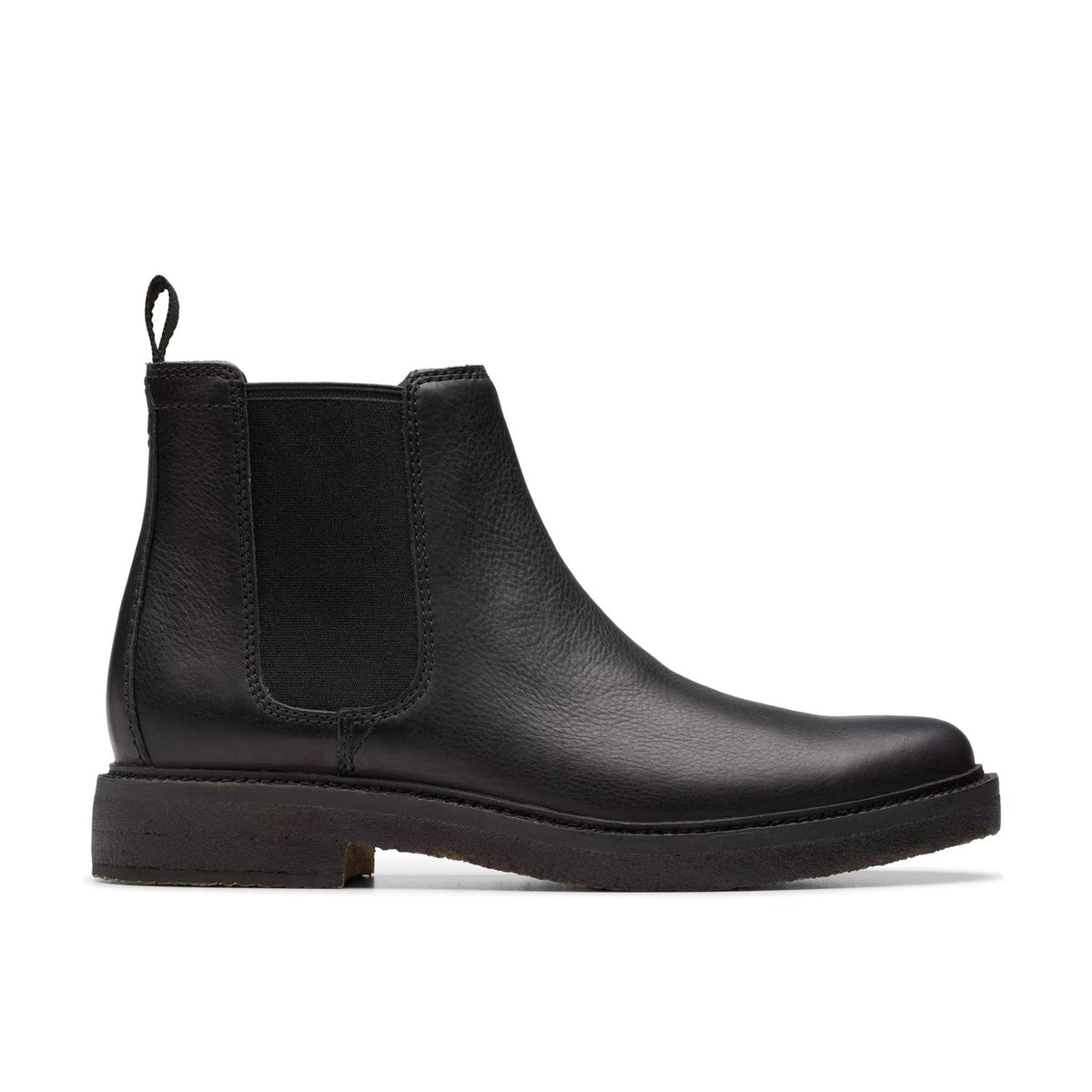 No.74 Clarks Clarkdale Hall Men\'s Black Leather Chelsea Boots Size 10.5 M As classic and understated as it gets. Meet our leather  main image 2