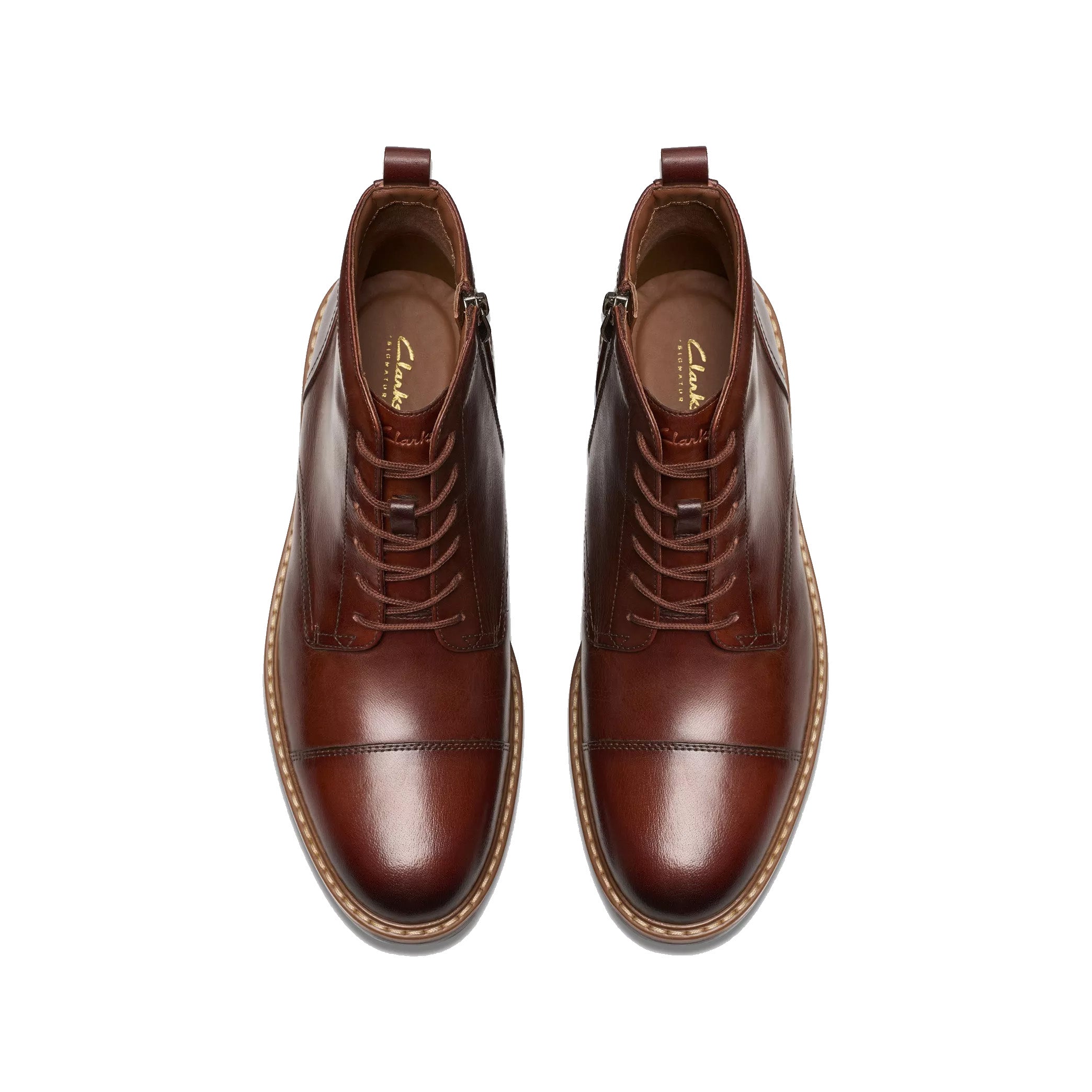 'Aldwin Cap' men's lace-zip boot - brown