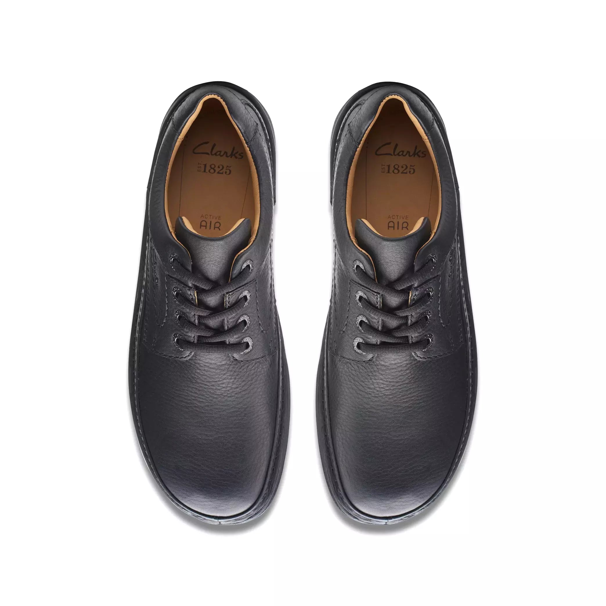 Clarks Nature Three Black Leather Men's Lace-Up Shoes Clarks Nature Three Black Leather Men's Lace-Up Shoes