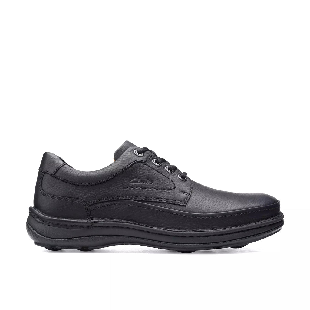 Clarks Nature Three Black Leather Men's Lace-Up Shoes