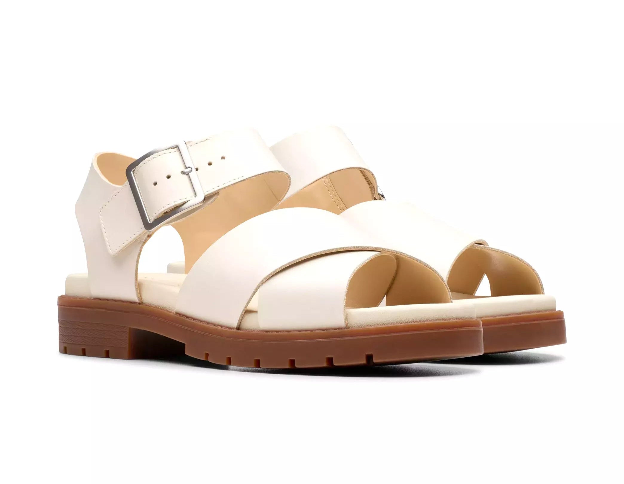 Damessandaal 'Orinoco Cross' - gebroken wit