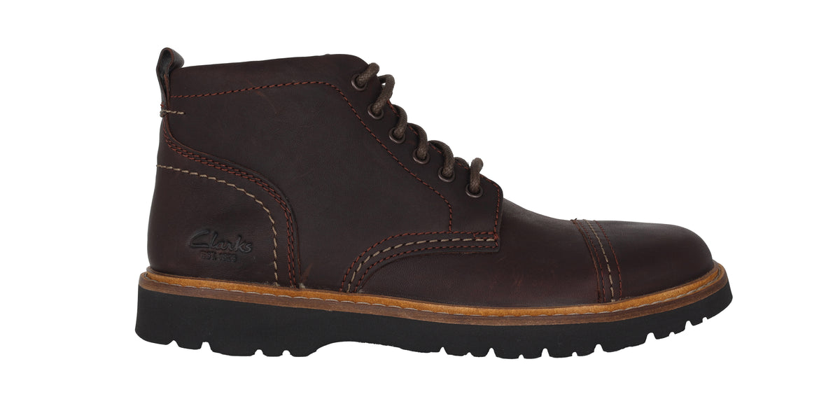 Clarks Leather Moc Toe Boots Men\'s Brown Lace Up Ankle Workwear Casual Rugged Amazon.com | Clarks Collection Men main image 2