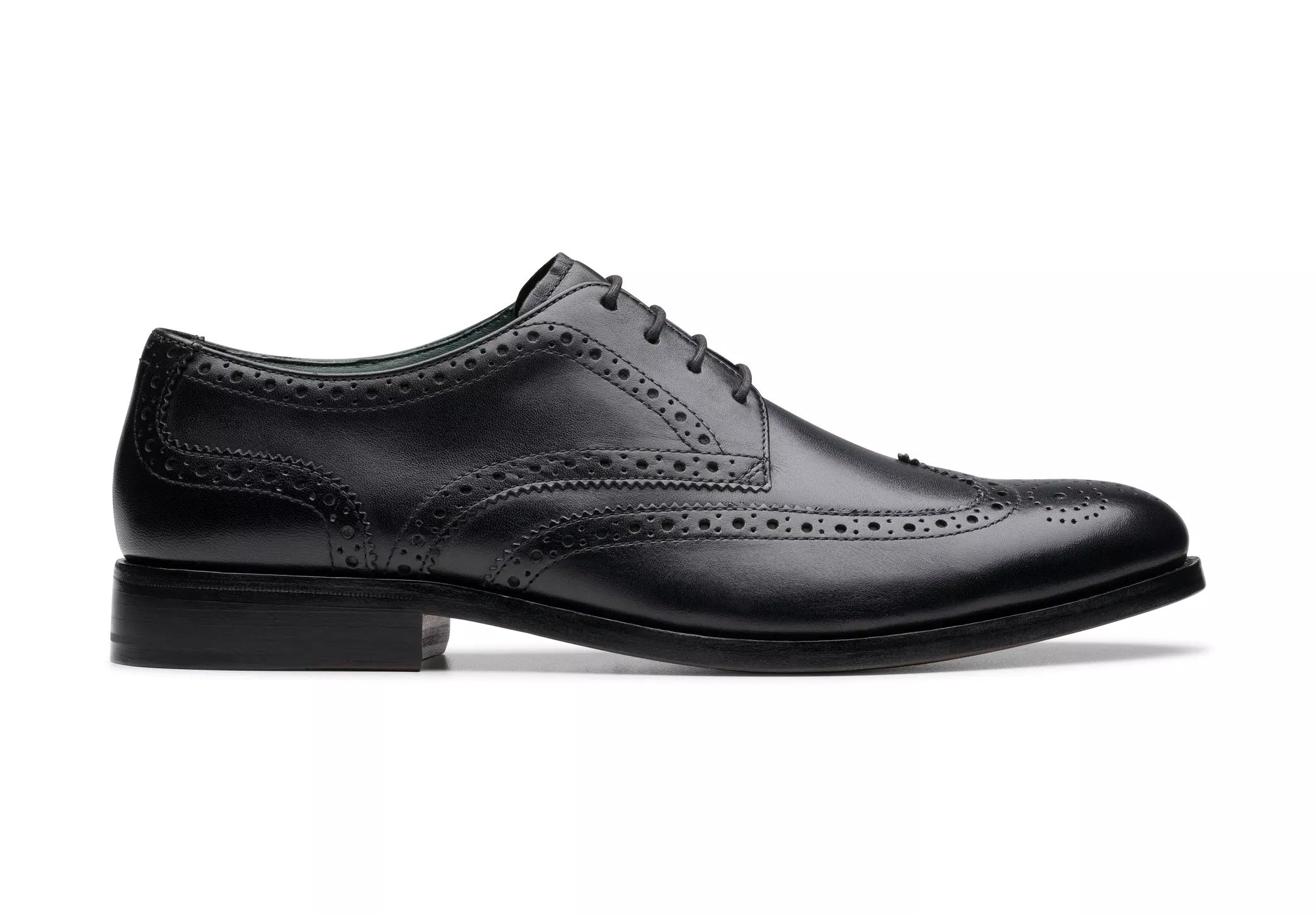 'CraftJames Tip' men's brogue lace-up shoe - Black