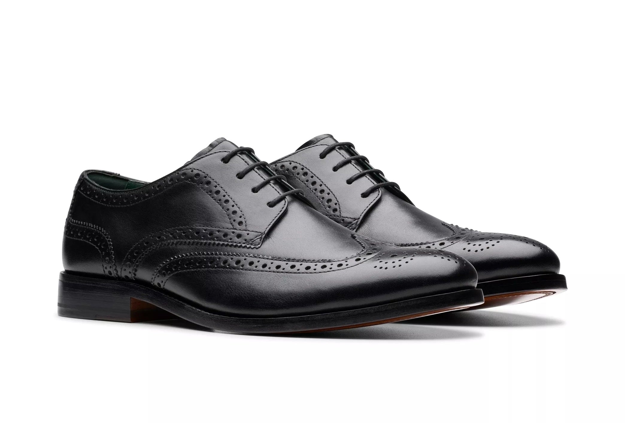 'CraftJames Tip' men's brogue lace-up shoe - Black