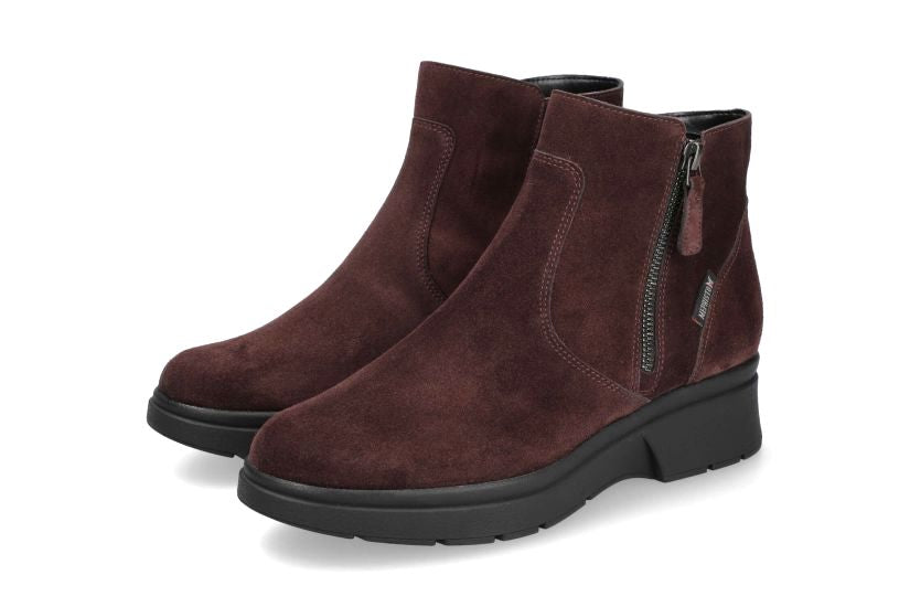 'Doucia' women's warmlined ankle boot - Purple plum