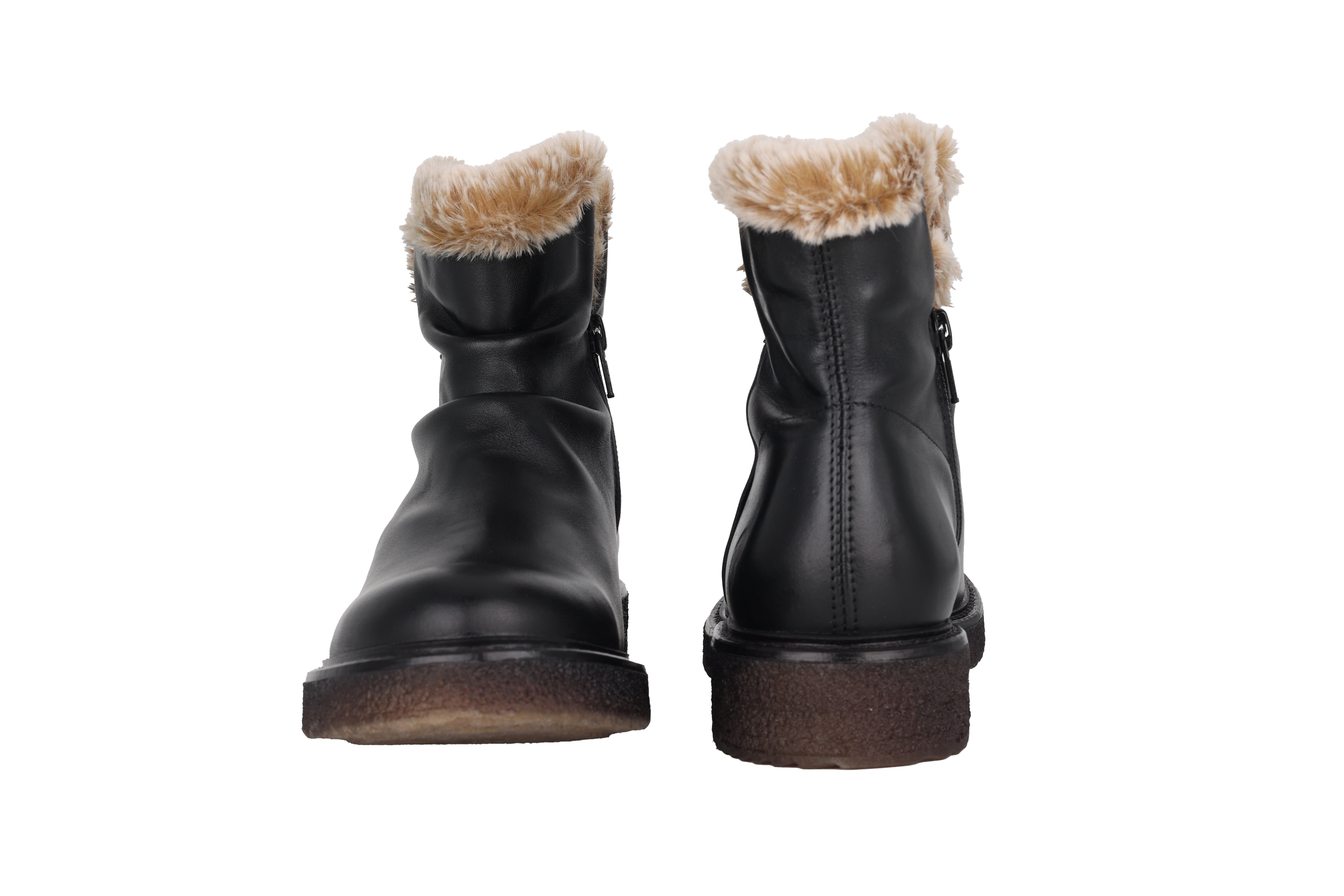 'E346' women's warmlined zipper boot - black