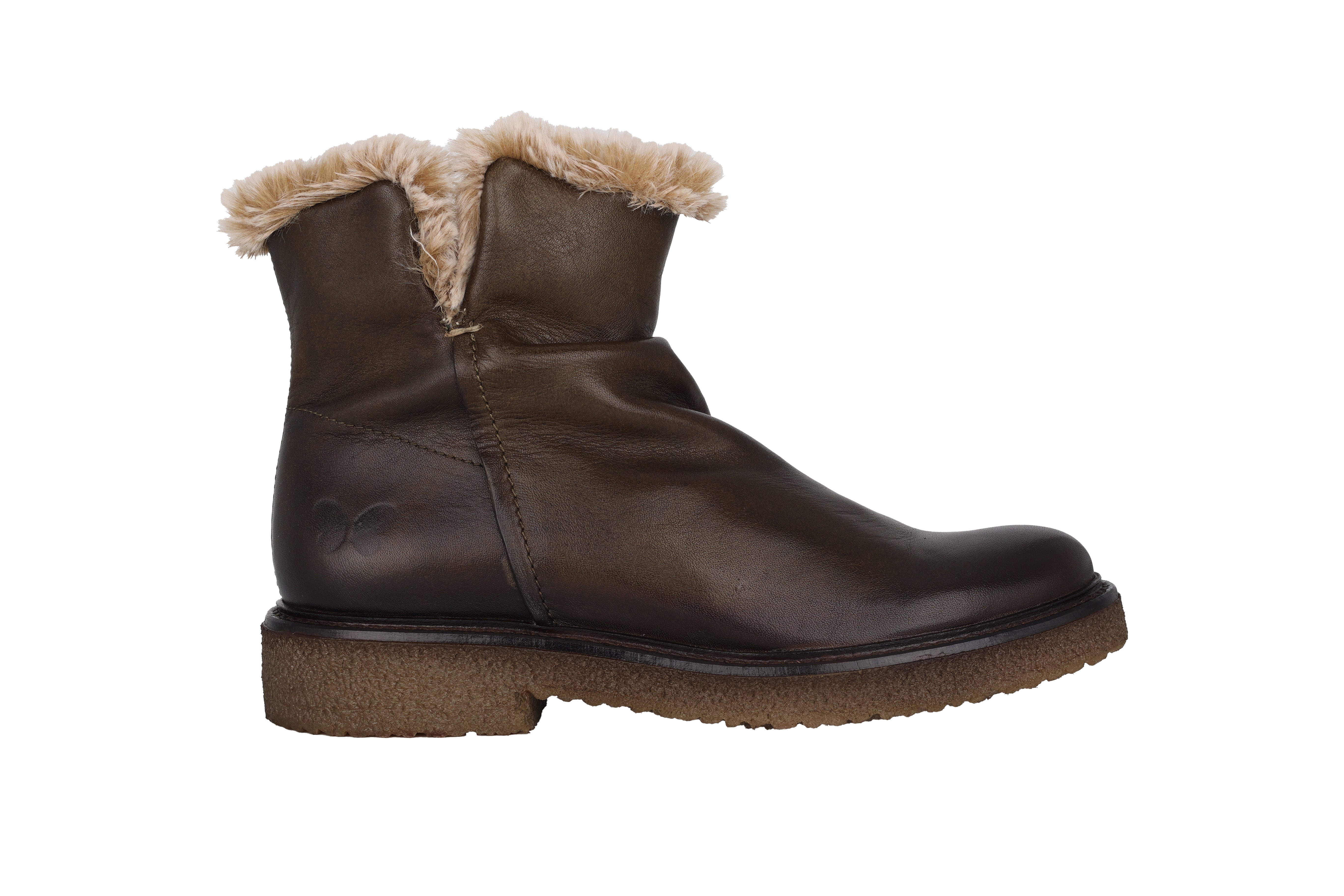 'E346' women's warmlined ankle boot - brown
