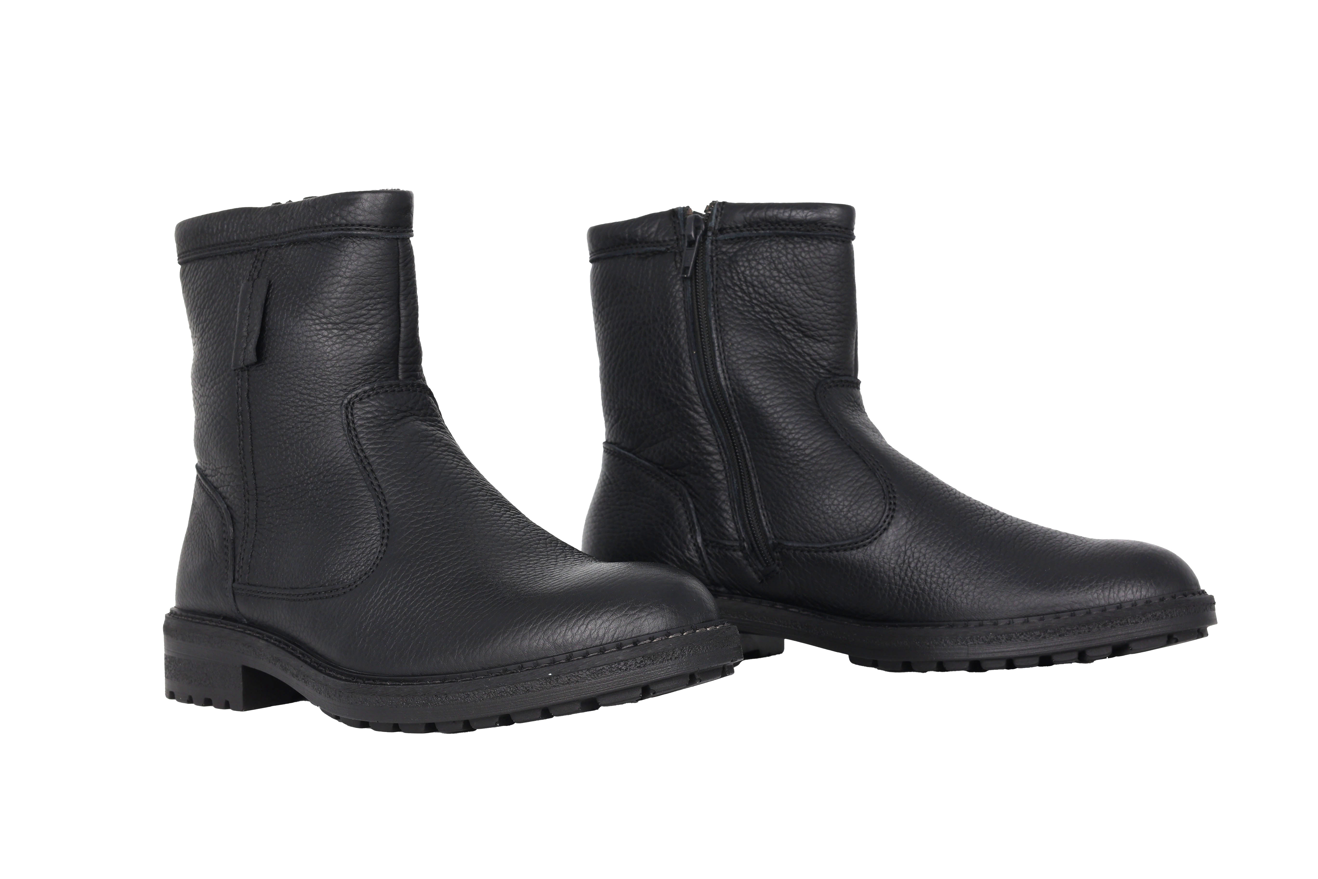 'Frederik' men's warmlined zipper boot - Black